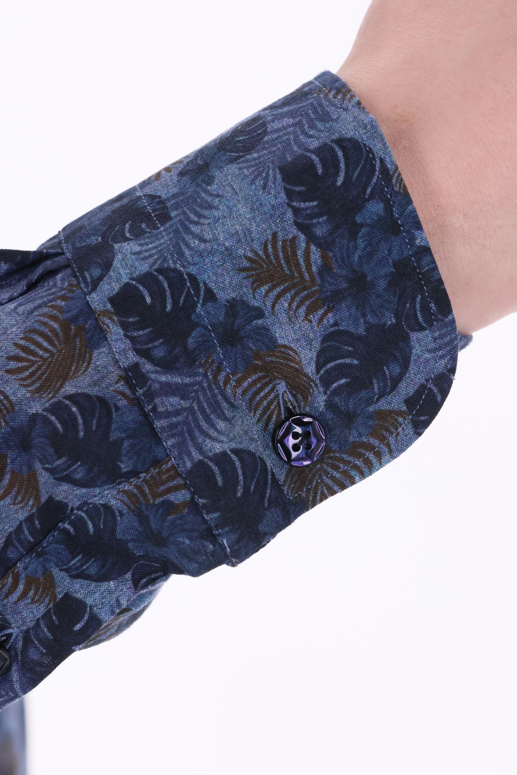 Barba Camicia sartoriale in lino fantasia floreale linea Dandylife LIU13P0147117.U 0001 