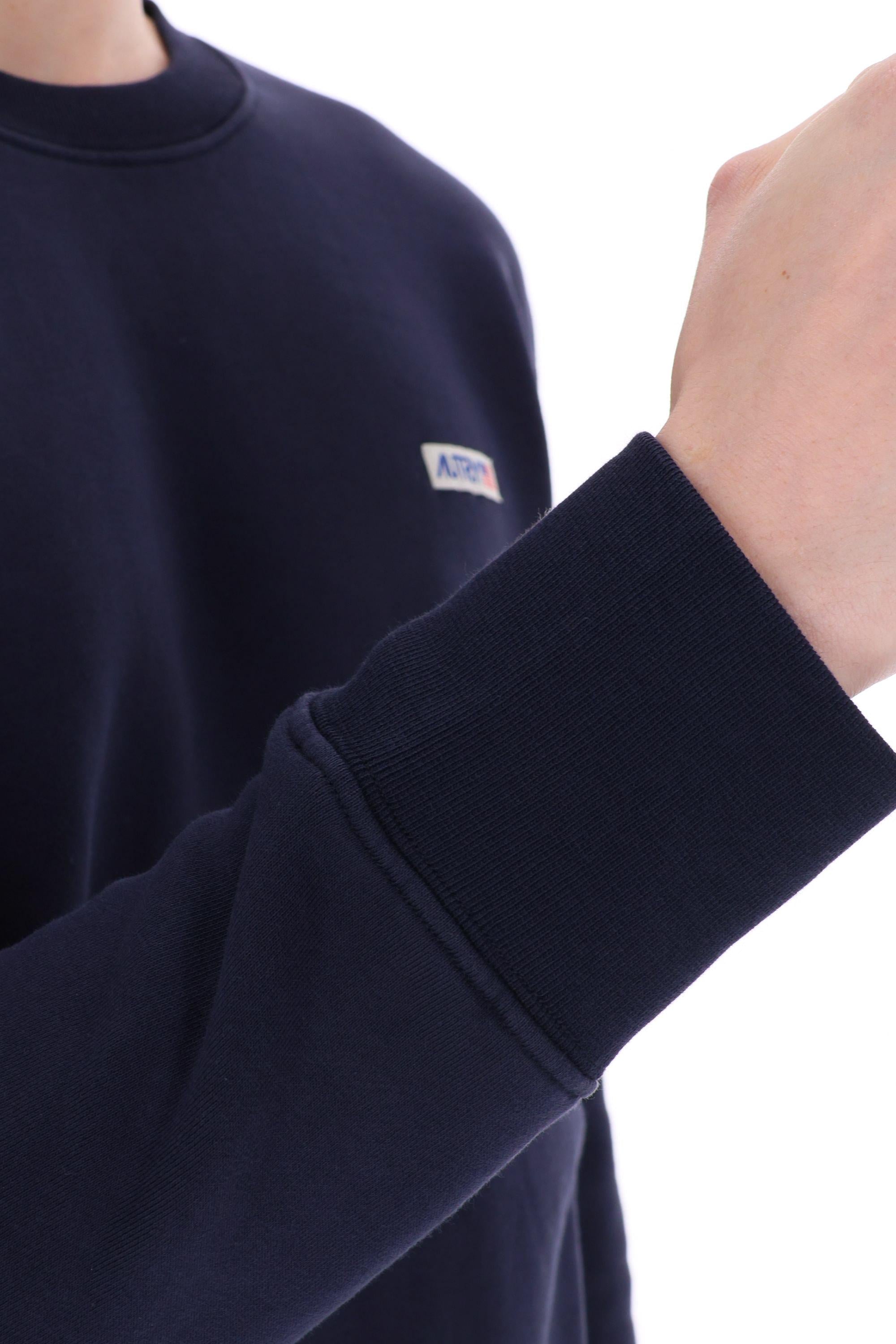 Felpa in cotone con logo SWPW 01JB BLU Autry 