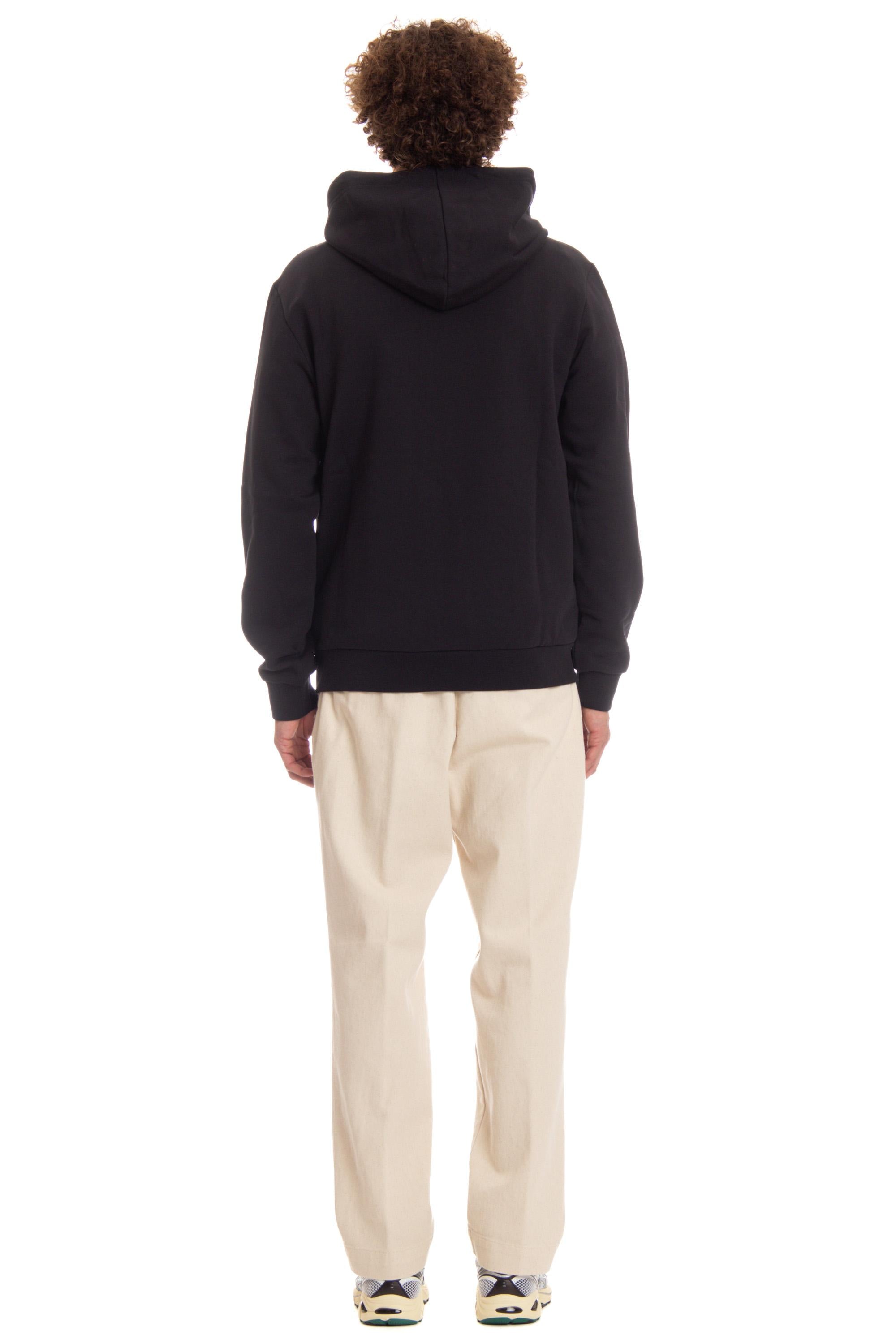 A.P.C. Felpa girocollo in cotone Rue Madame COHBV-M27913/2 TZC NOIR/BLANC 