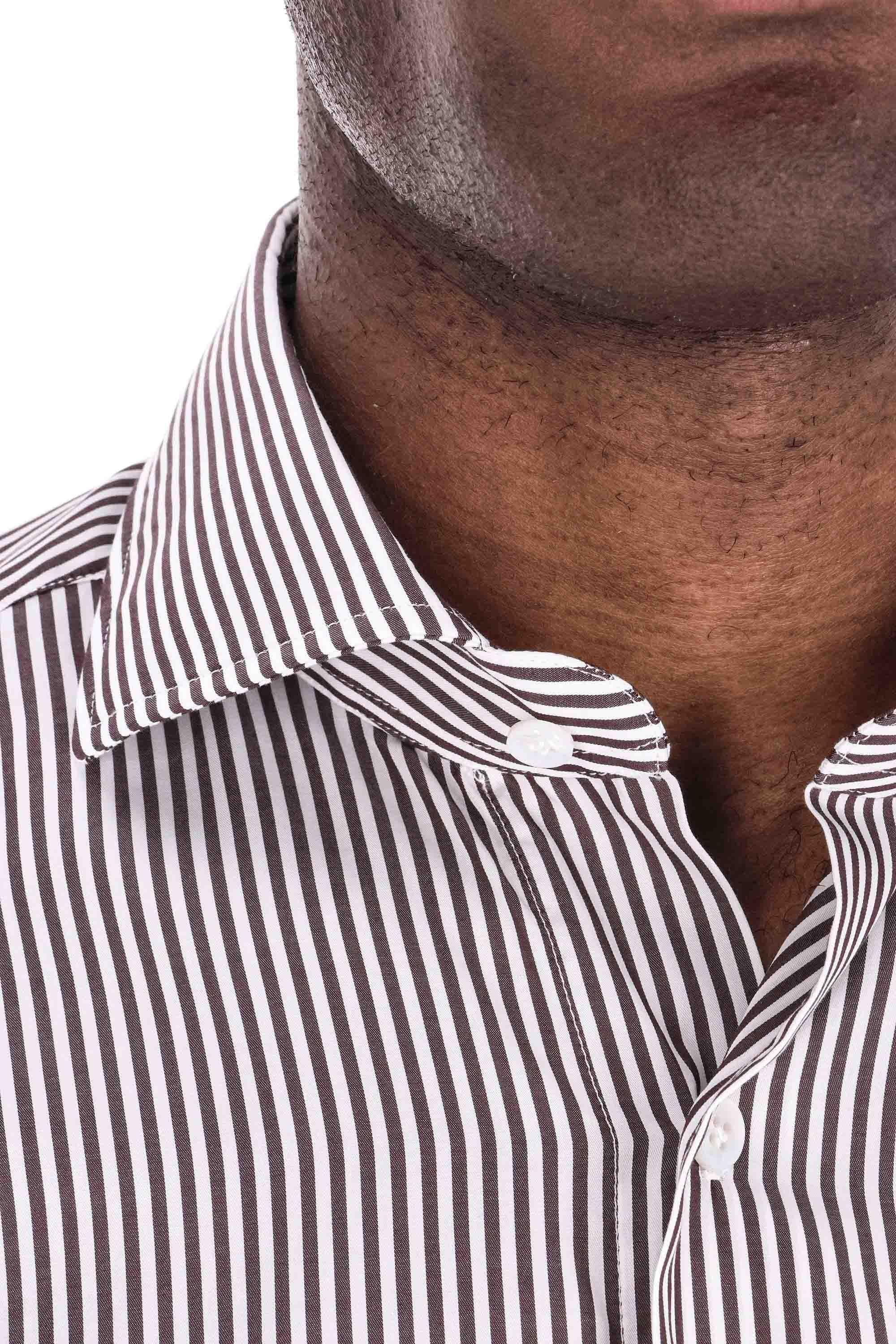 Camicia bacchettata in cotone linea Culto K1U13P0150087.U 0006 Barba 