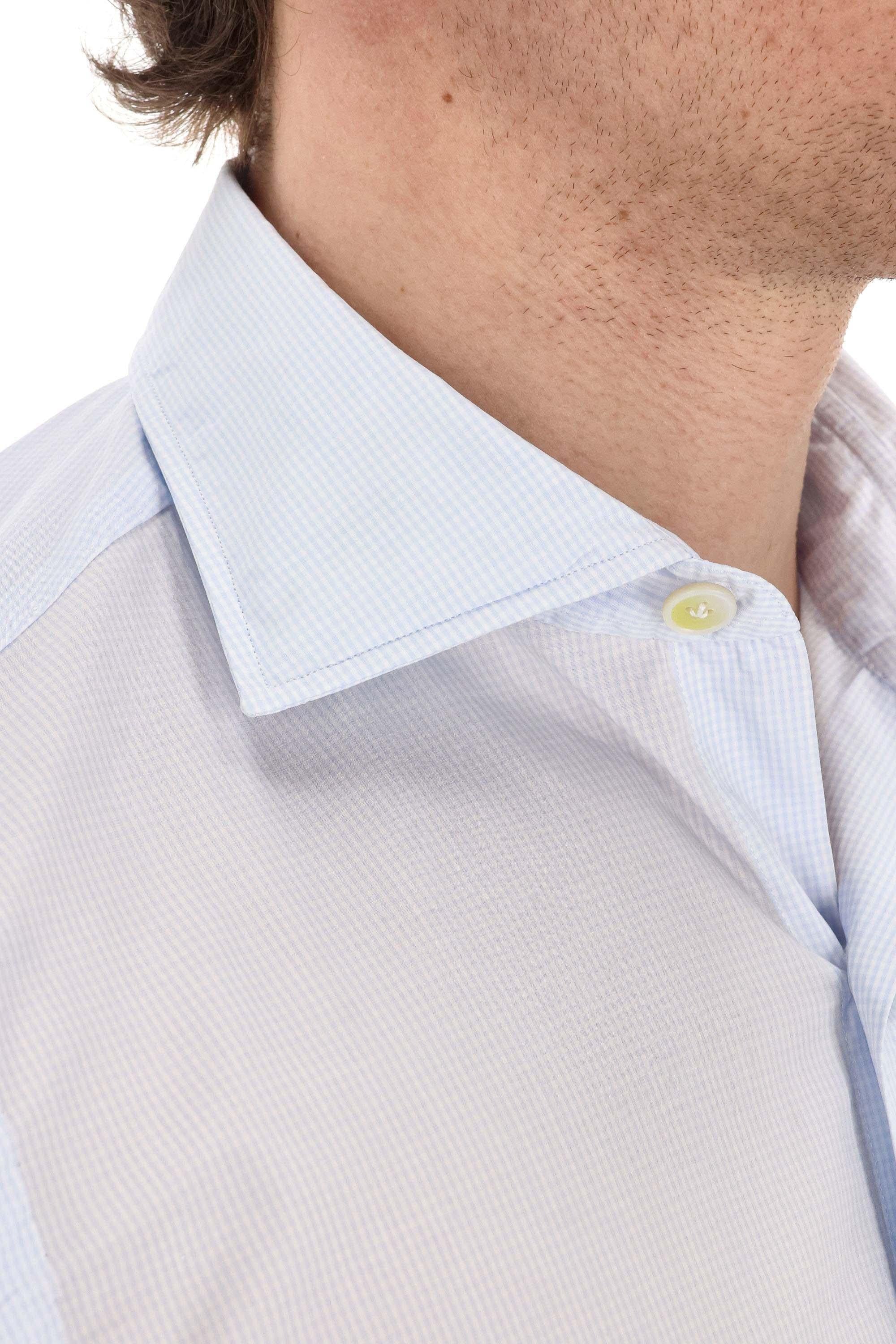 Camicia sartoriale micro quadretto linea Napoli NP-045913-C0469E 01 Finamore 