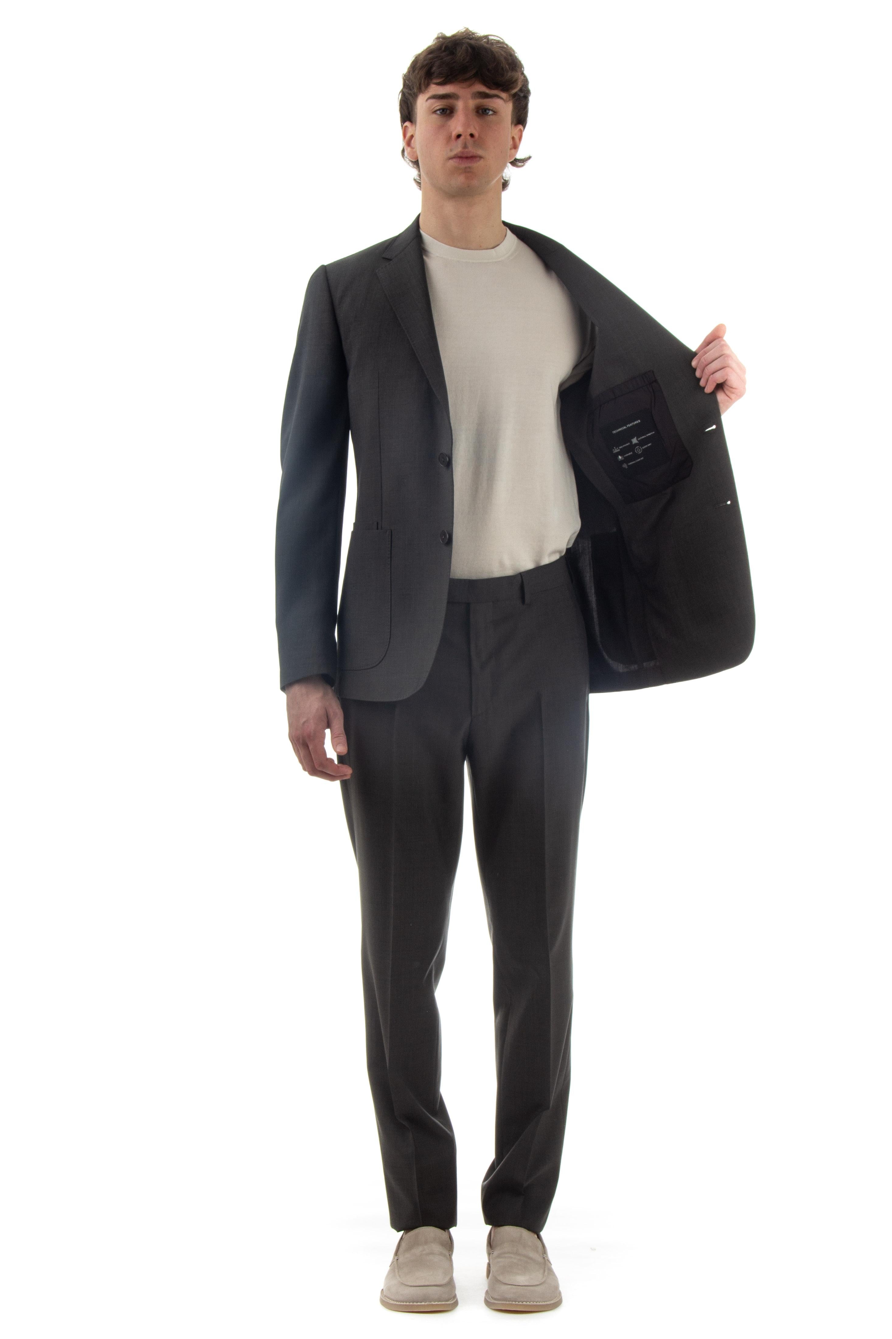 Abito in techmerino wash 522780A5 2XPYGX GRIGIO Zegna 
