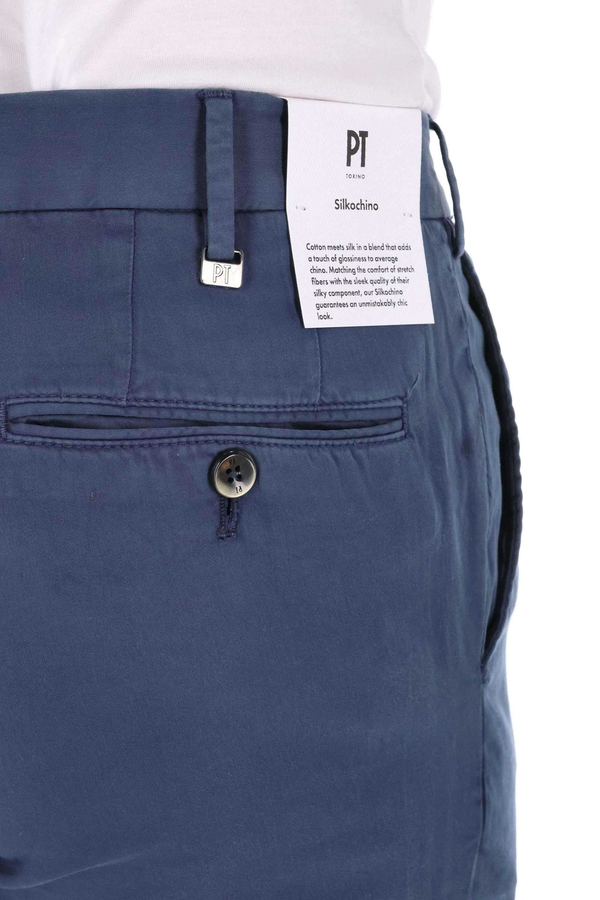 Pantalone in cotone-seta super slim fit DT01Z00CL1 BB4/2 Y383 PT Torino 