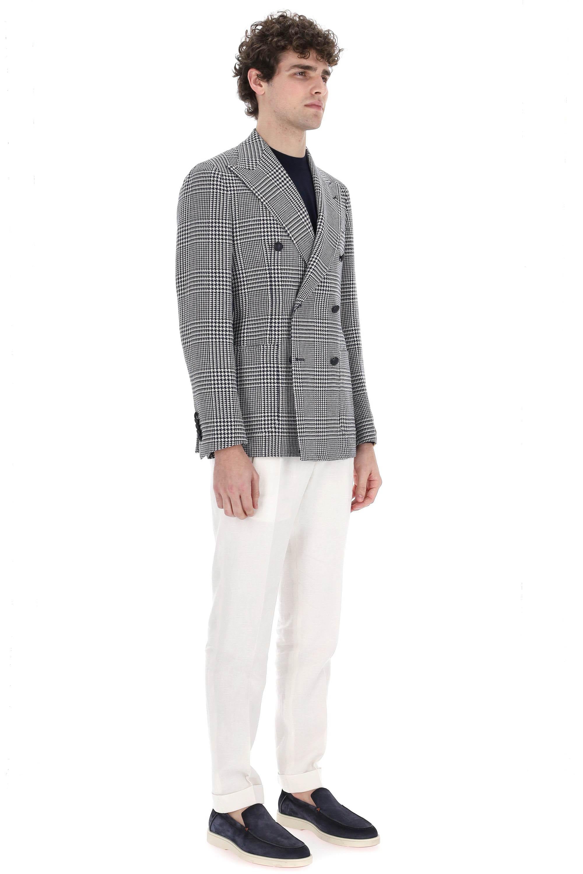 Giacca doppiopetto in cotone-lino linea Pino Lerario G-PL20K-340300-25E331 EB874 Tagliatore 