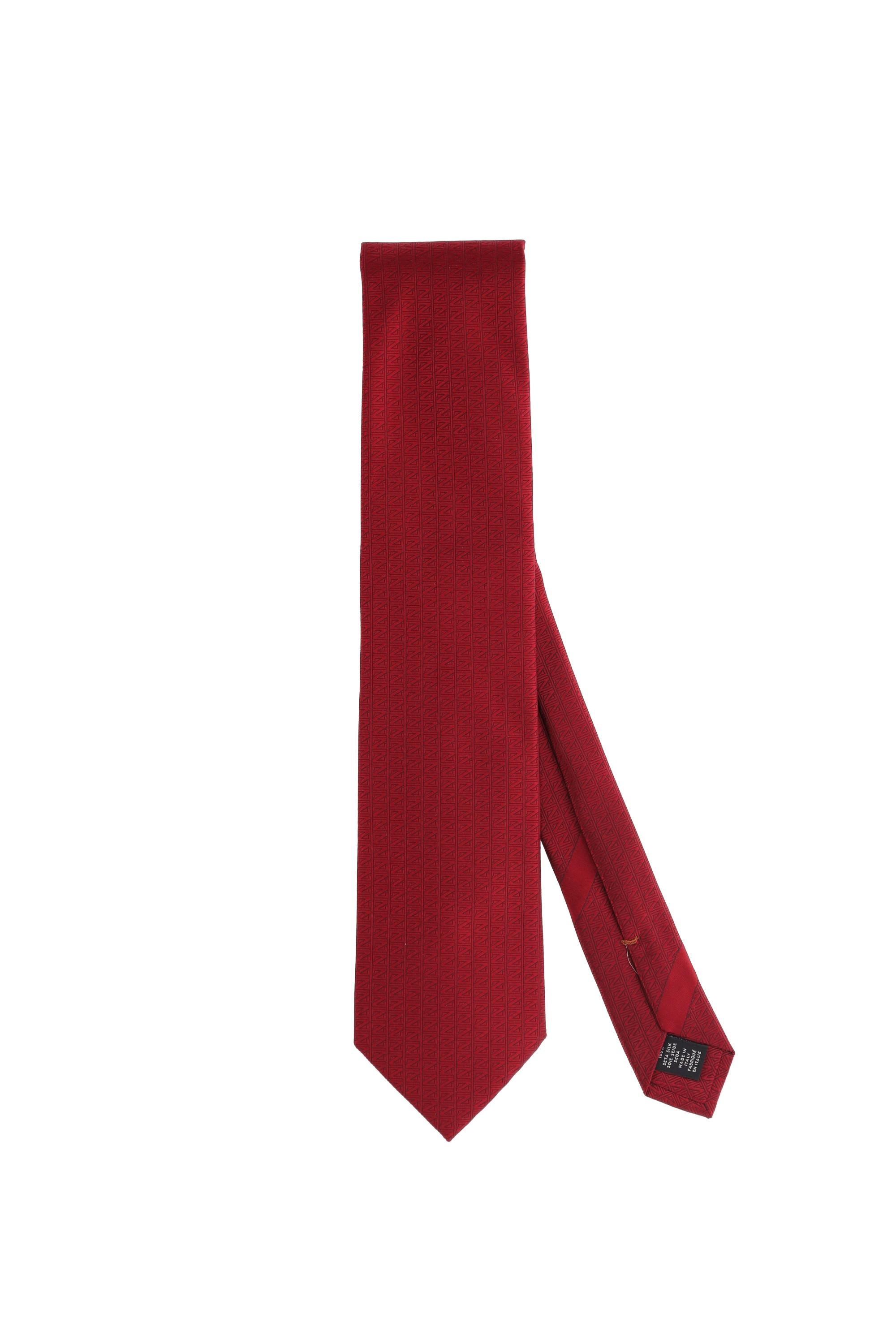Cravatta monogram in pura seta Z9E10TA9 1PS/3 RE1 Zegna 