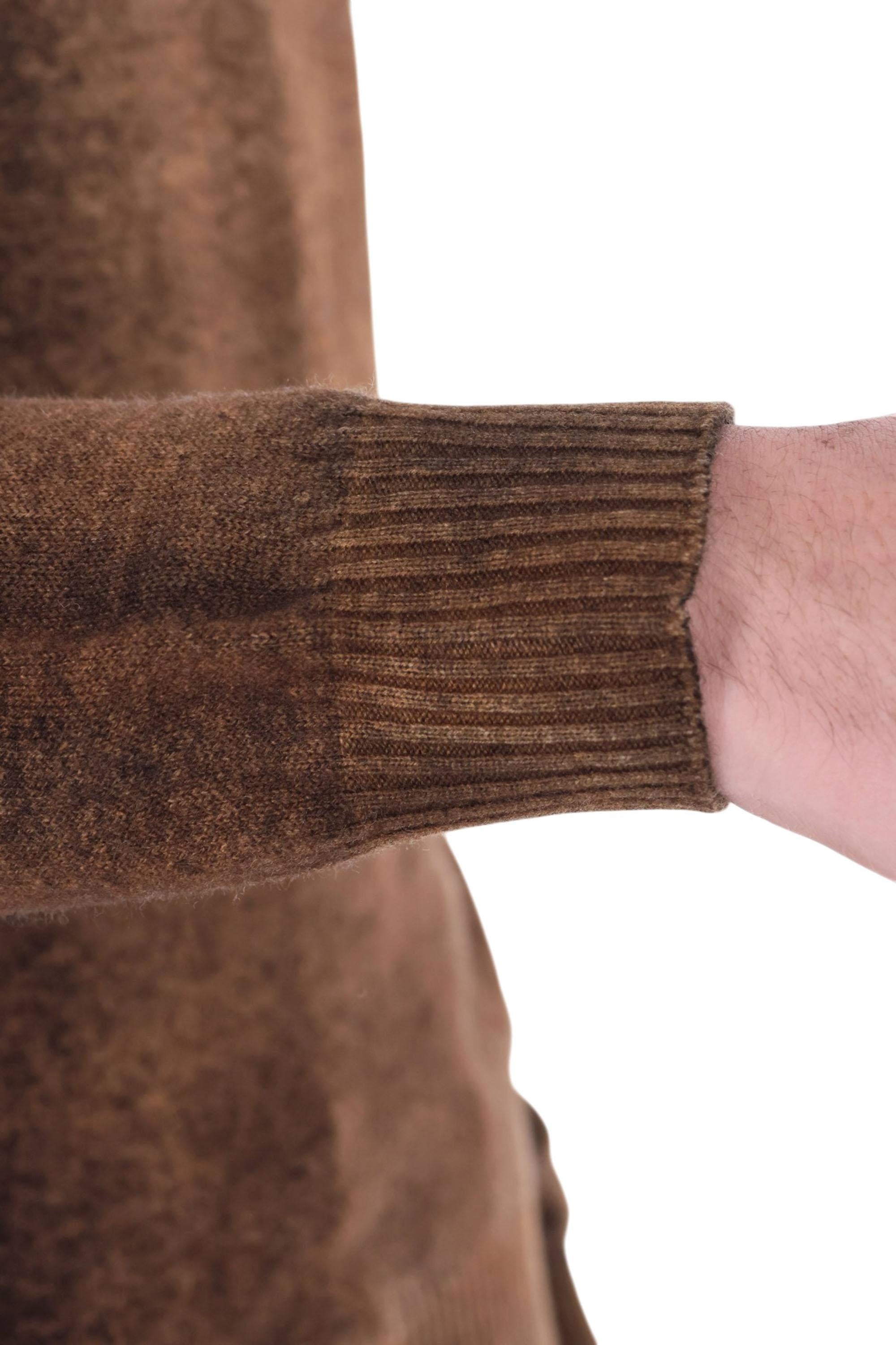 Avant Toi Maglia girocollo reversibile dipinta a mano in cashmere 225WU3000CASV-H V01133 