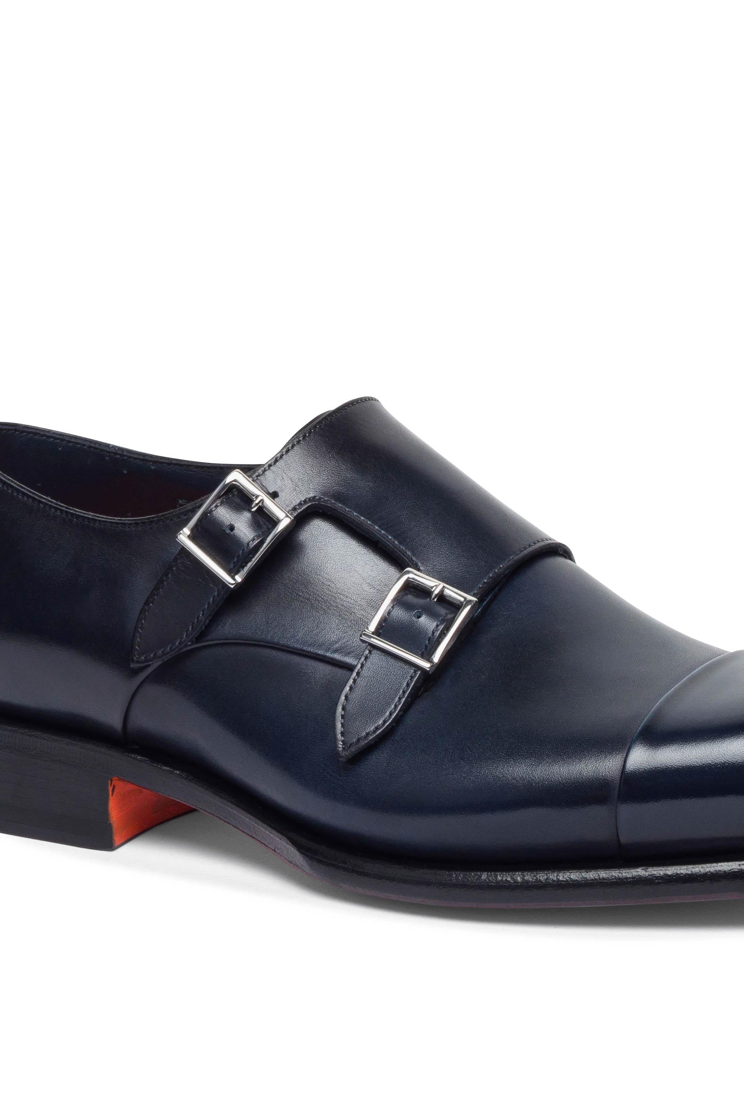 Santoni Scarpa doppia fibbia Goodyear anrticata a mano MCCR11652MC1HVVD/3 U59 
