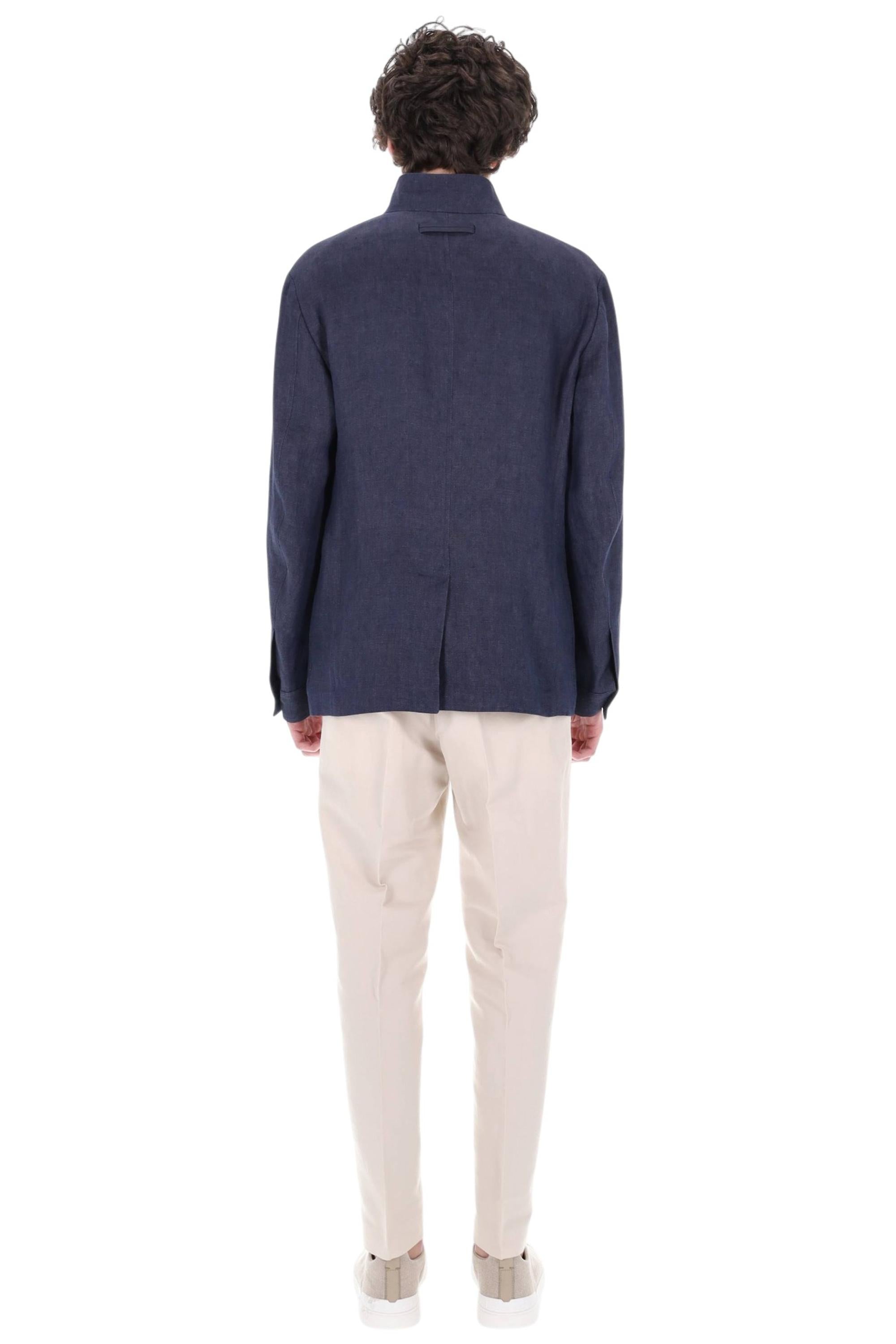 Zegna Chore jacket in lino modello Il Conte 373C74A3-1VHKQ0 7R 
