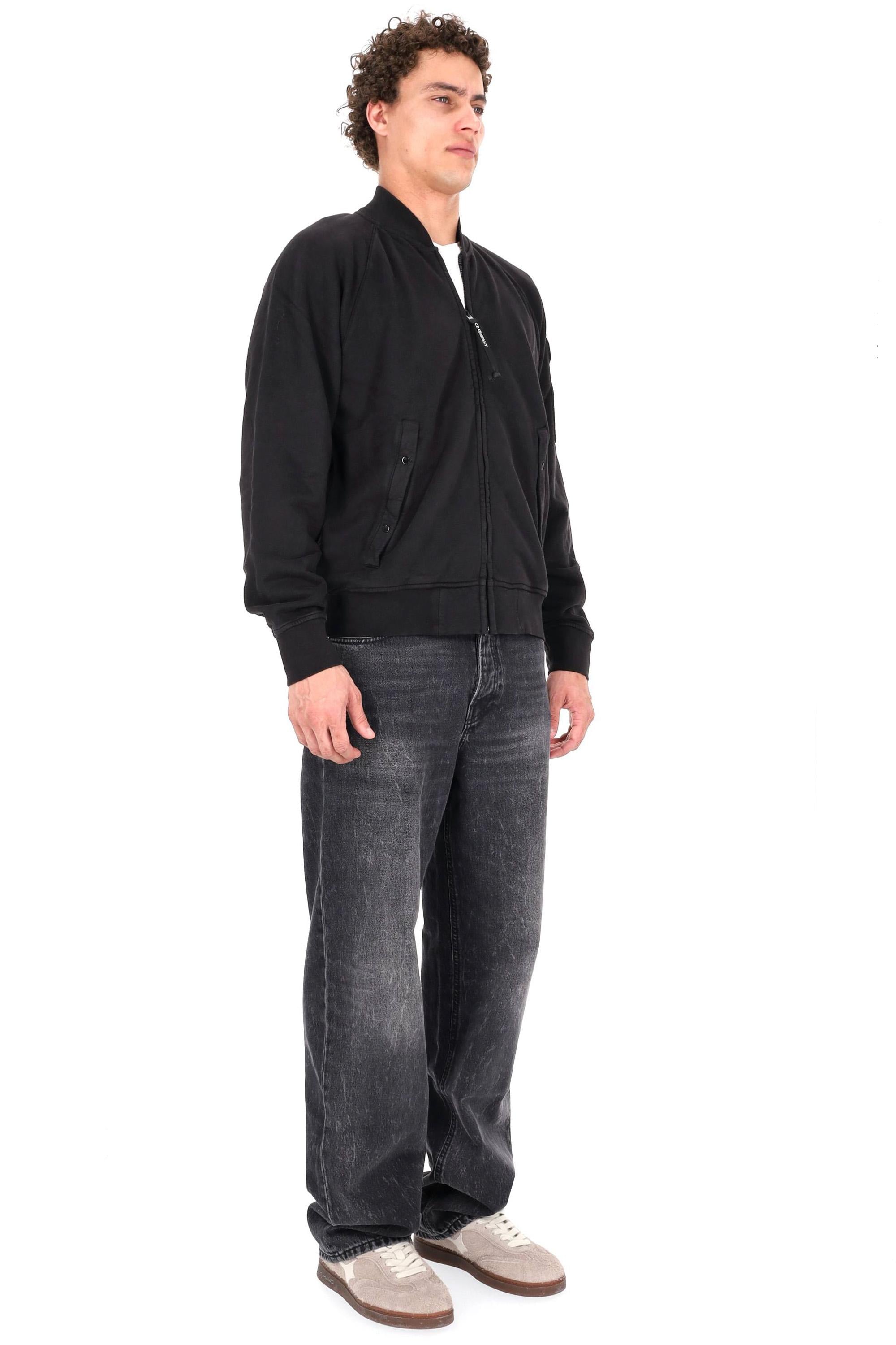 CP Company Felpa full zip in cotone brushed MSS205A00-6372G 999 