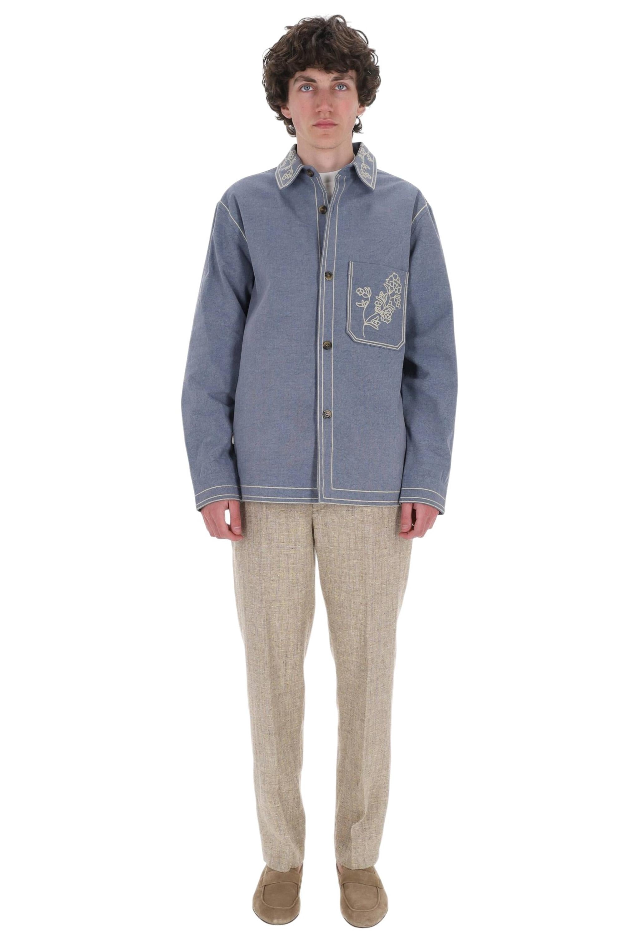 Isabel Marant Shirt jacket in cotone con ricami mod. Rudy VE0588HB-D1E03H 30LU 