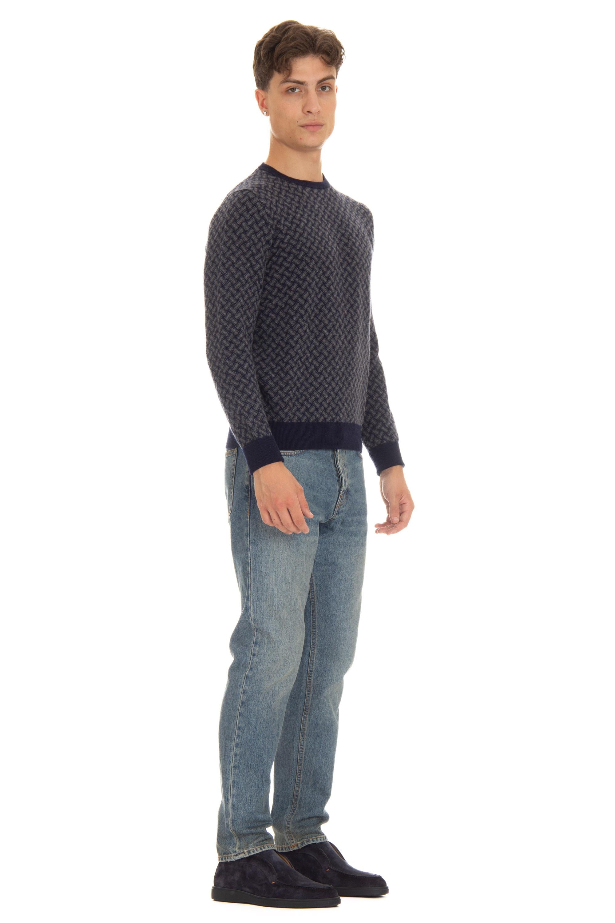 Maglia girocollo biscottino in puro cashmere D2K103.4 AI31 Drumohr 
