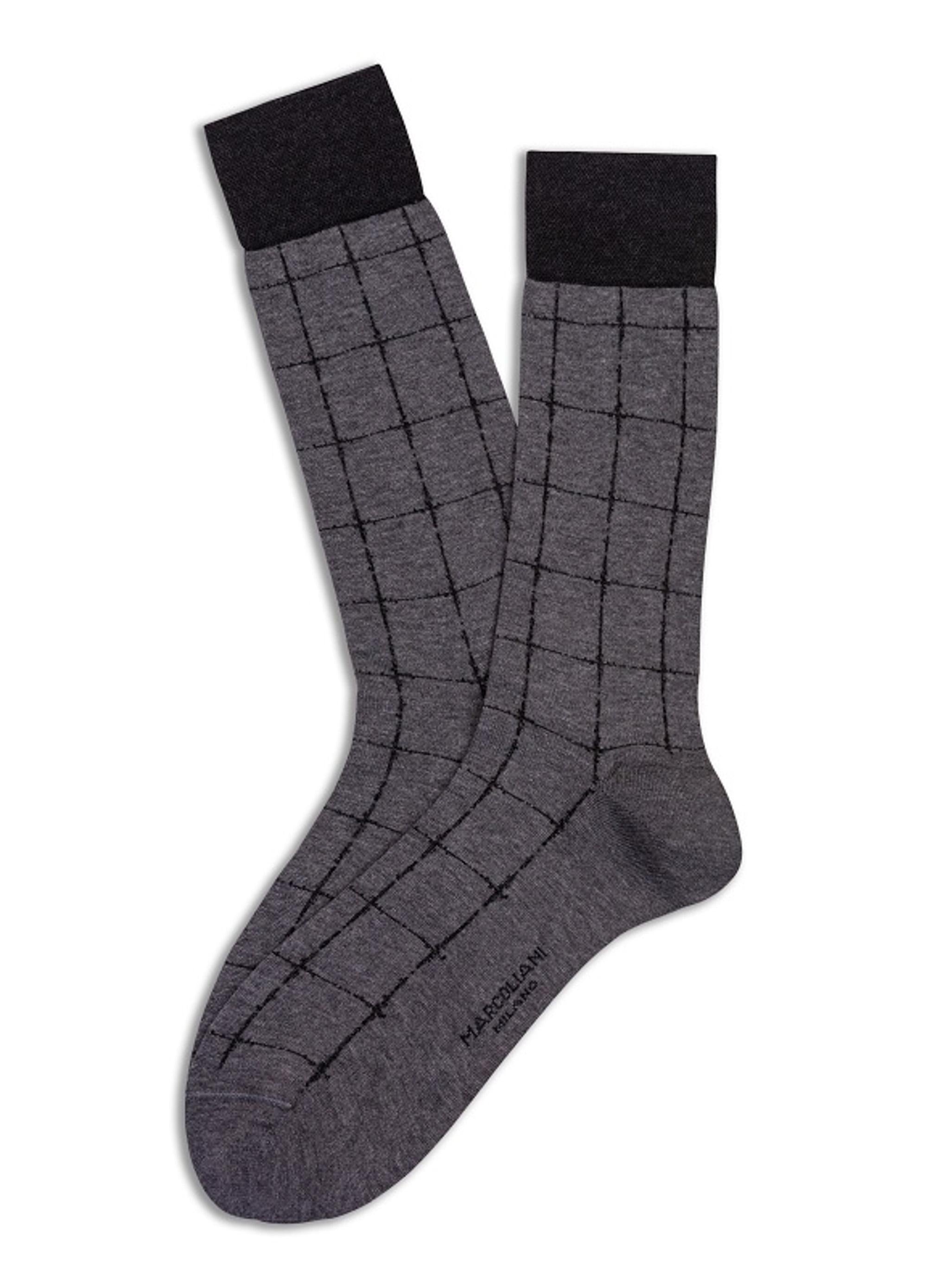 Calza fantasia check in cotone MAR4726L/2 005 Marcoliani 