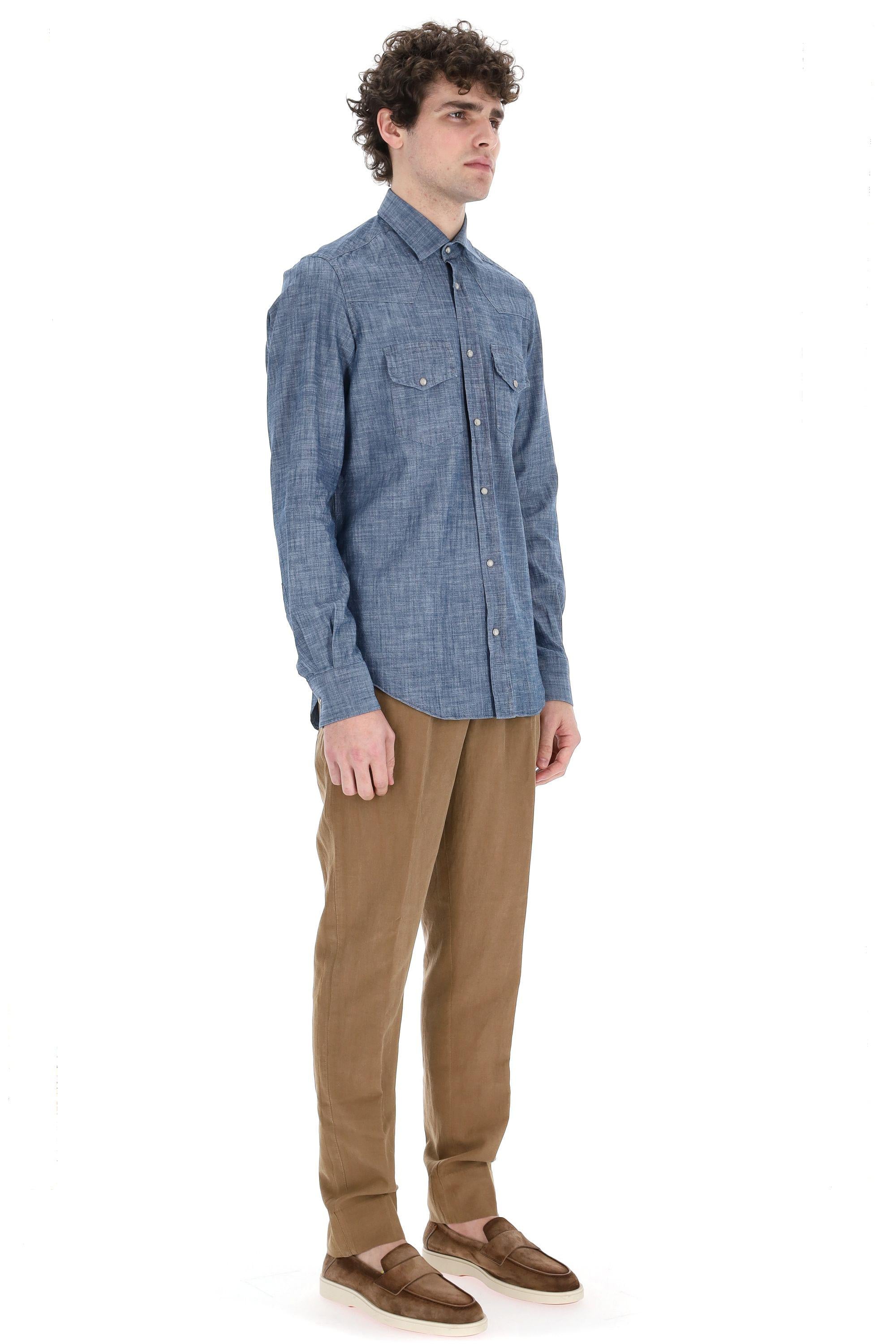 Camicia texana in leggero tessuto denim X75CAMA09 TES0I185/2 19N Eleventy 