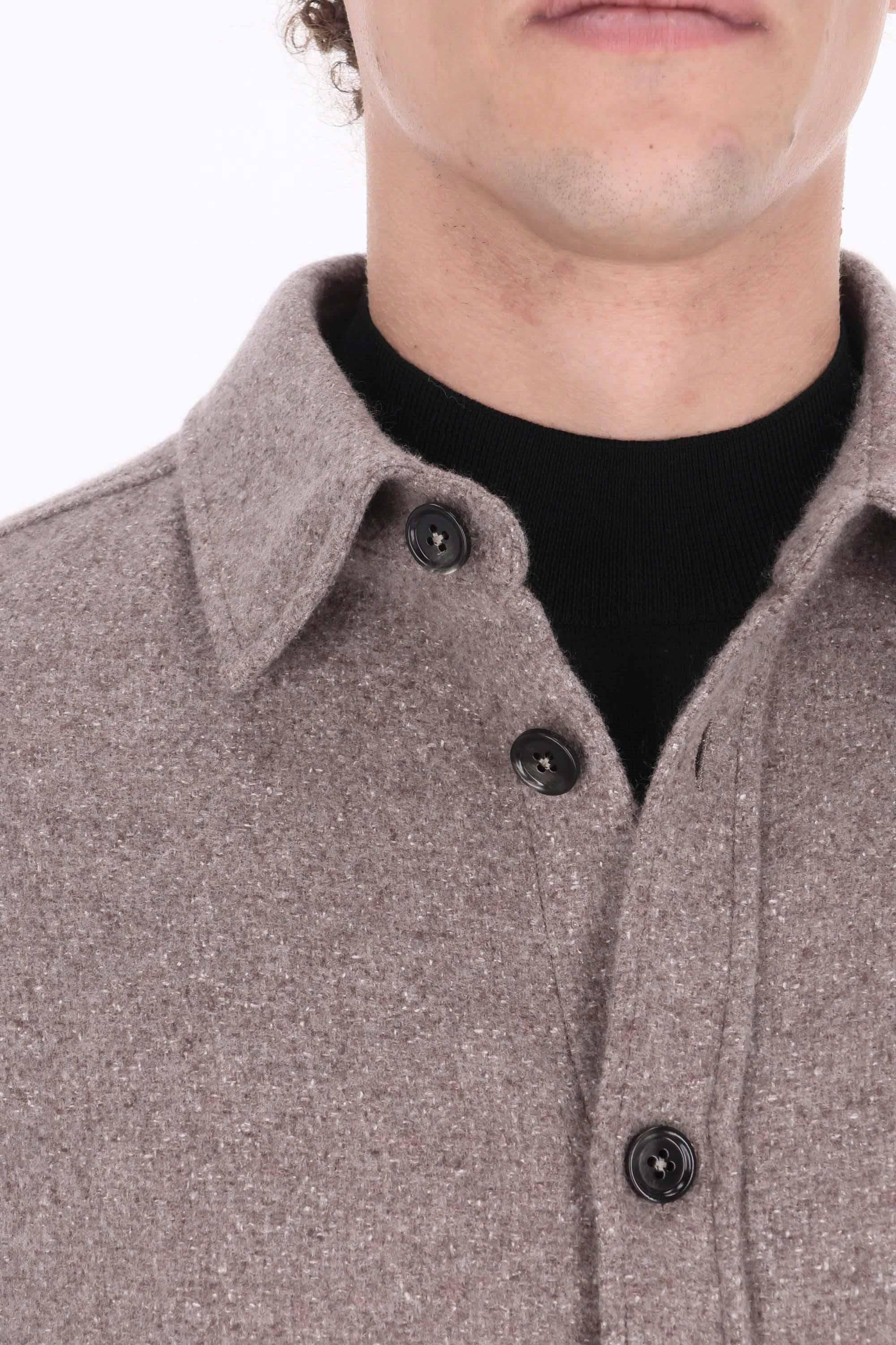 Zegna Overshirt in donegal di lana-seta UGV10A2-SOT48 018 