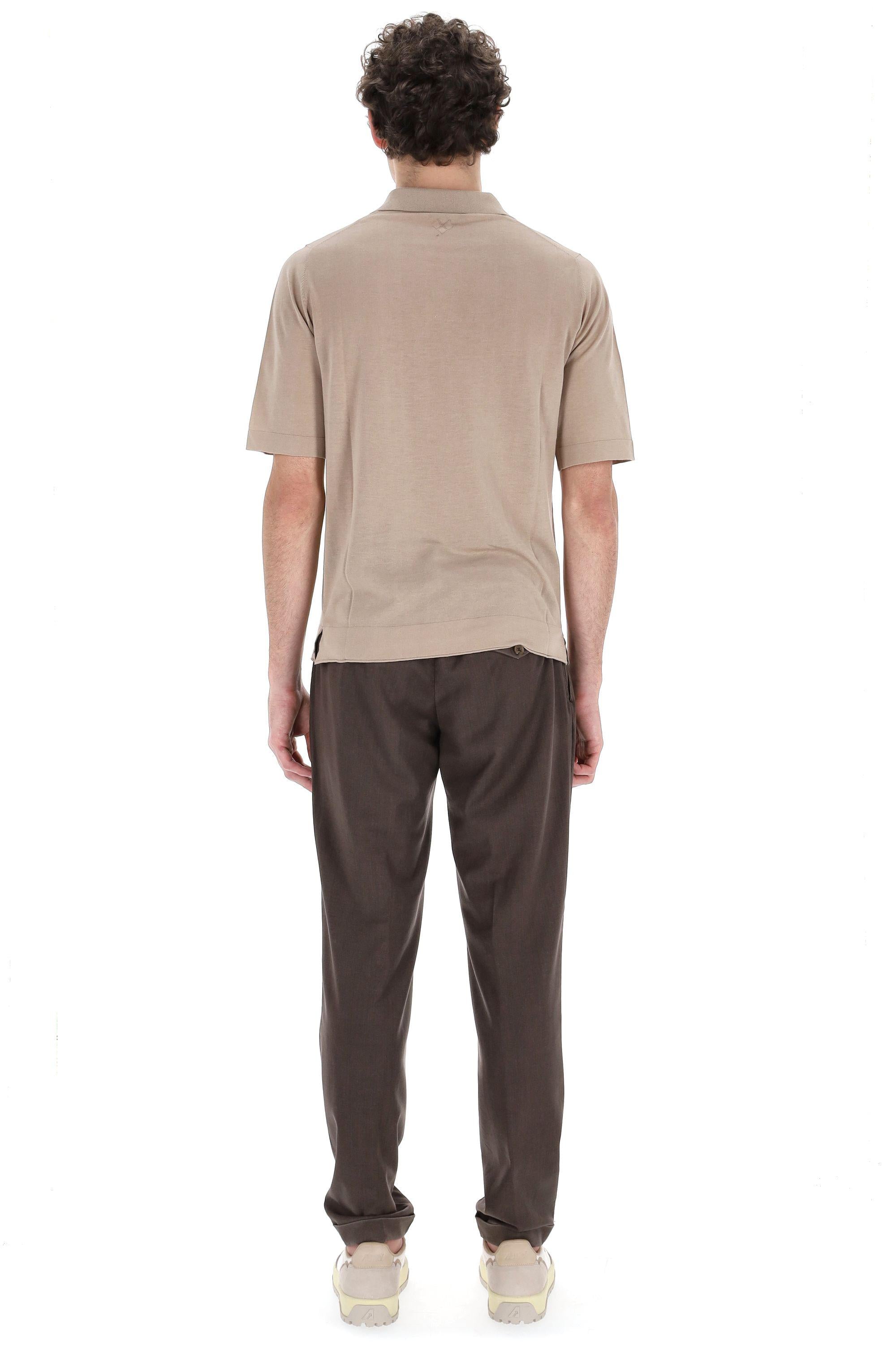 Polo open collar in fine cotone B2W104 18C23-2 14280 Ballantyne 