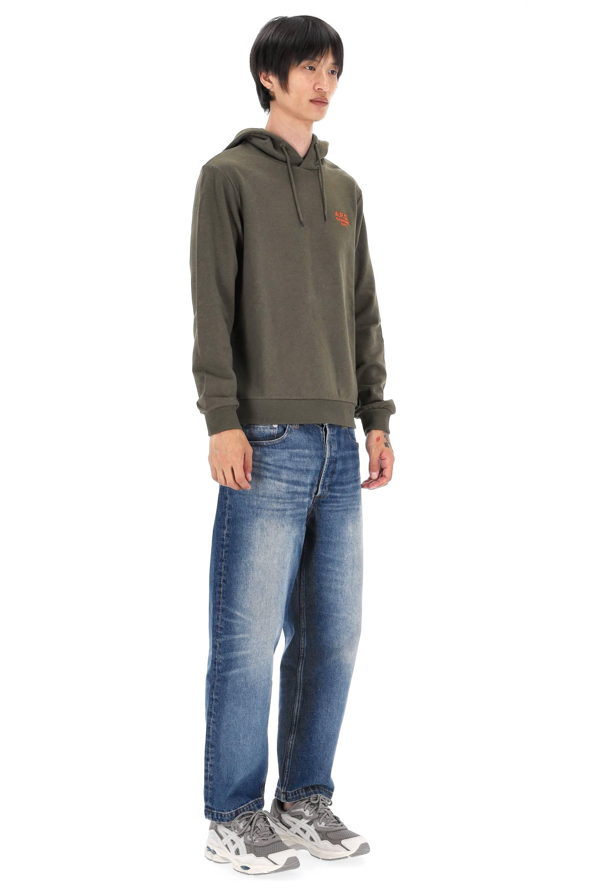 A.P.C. Felpa con cappuccio Rue Madame Paris COHGR M27914 KAKI 