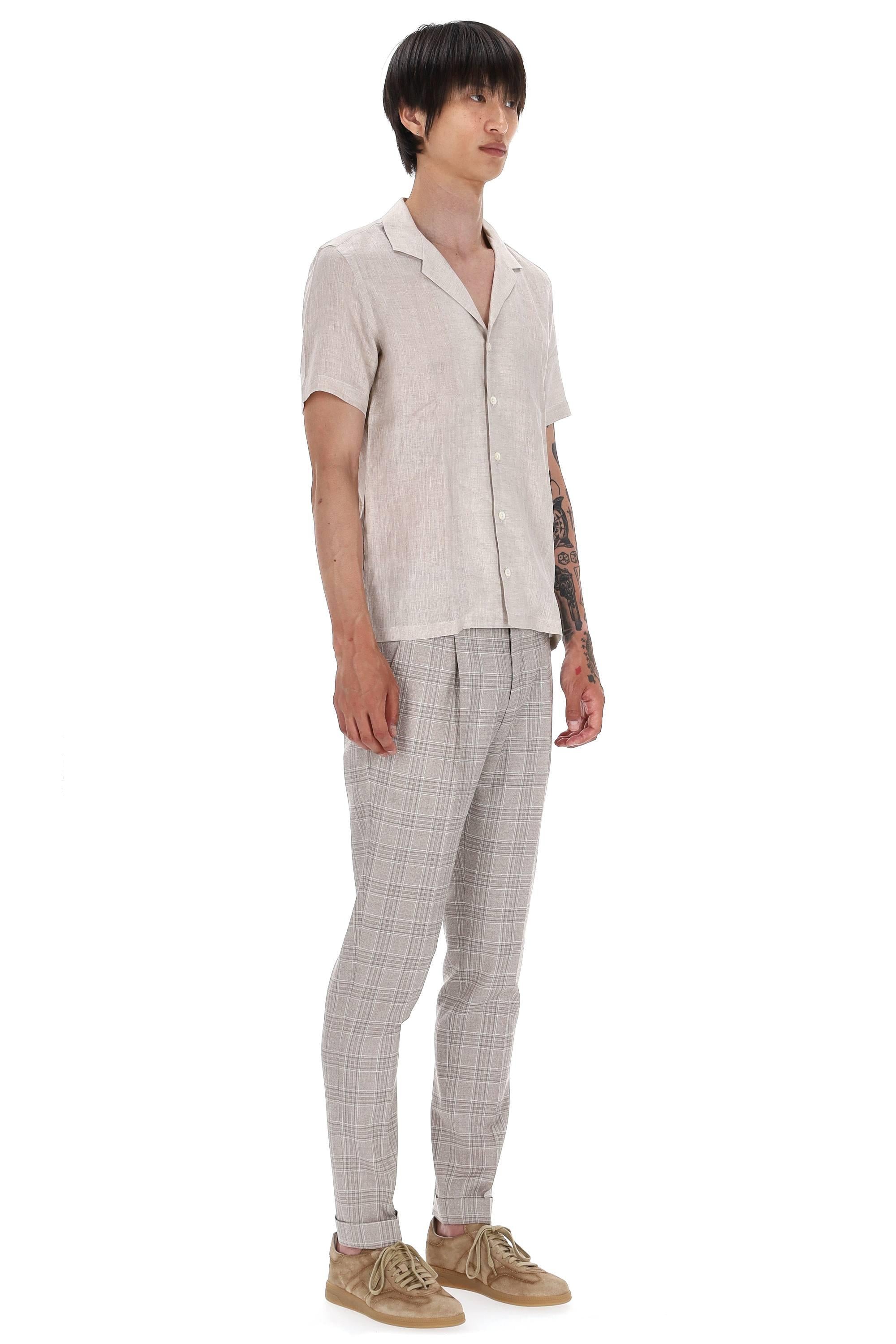 Camicia in puro lino collo bowling 6SBW050RTY 01CB 0015 PT Torino 