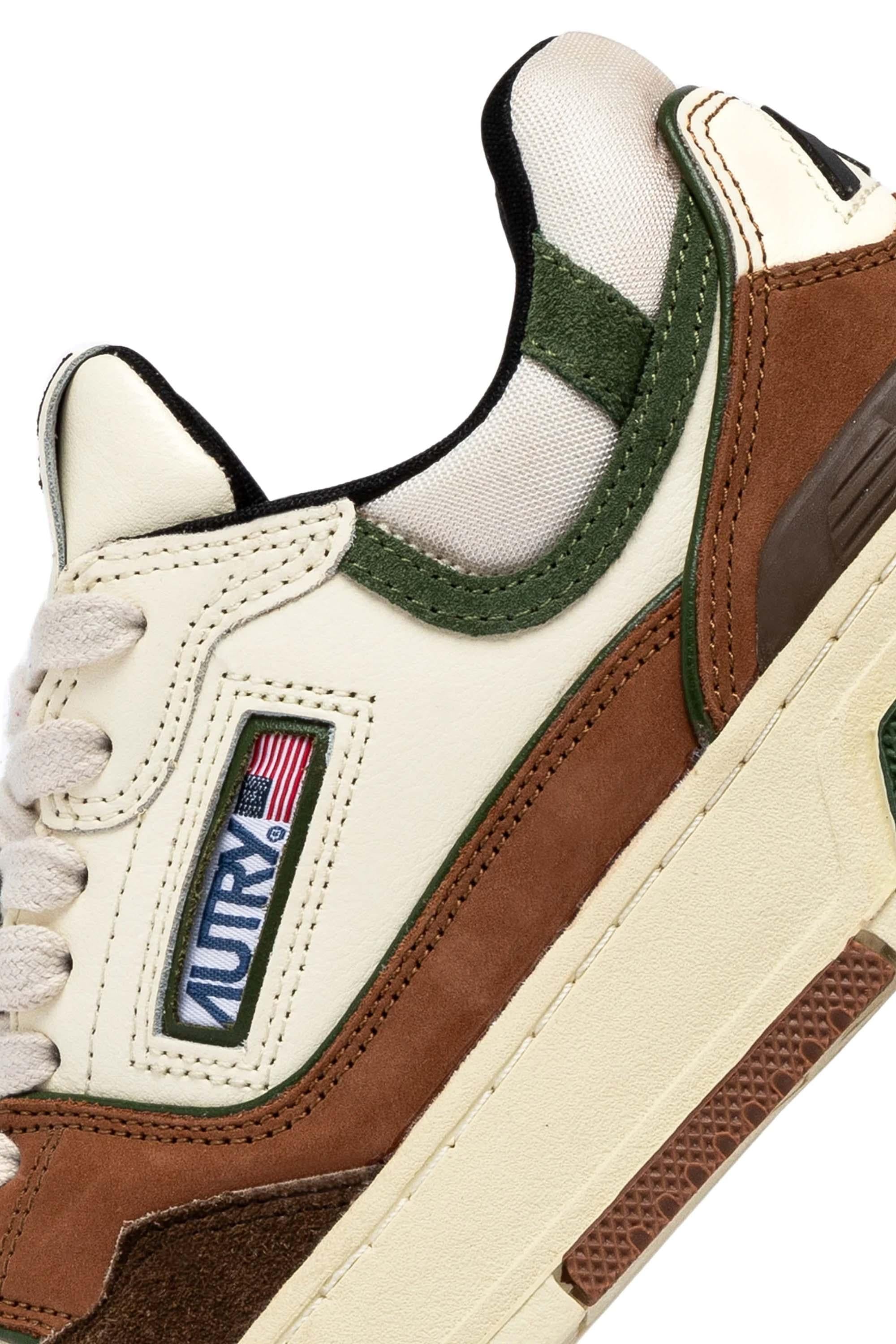 Sneaker basket donna CLC tonalità verde marrone ROLW UN03 EBONY/MIL Autry 