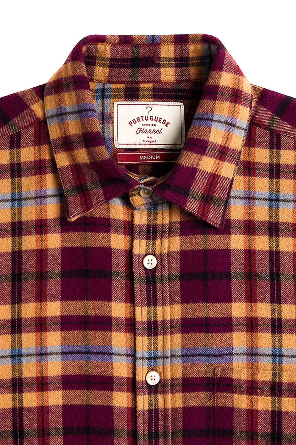 Portuguese Flannel Camicia in flanella di cotone modello Ruiva 067 MLTCLR 