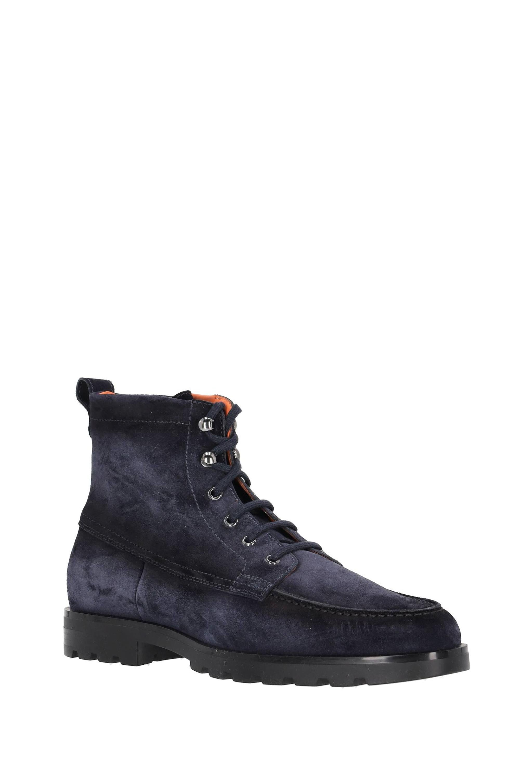 Santoni Stivaletto in camoscio fondo anti scivolo MGDC18910NE0BGEX U60 