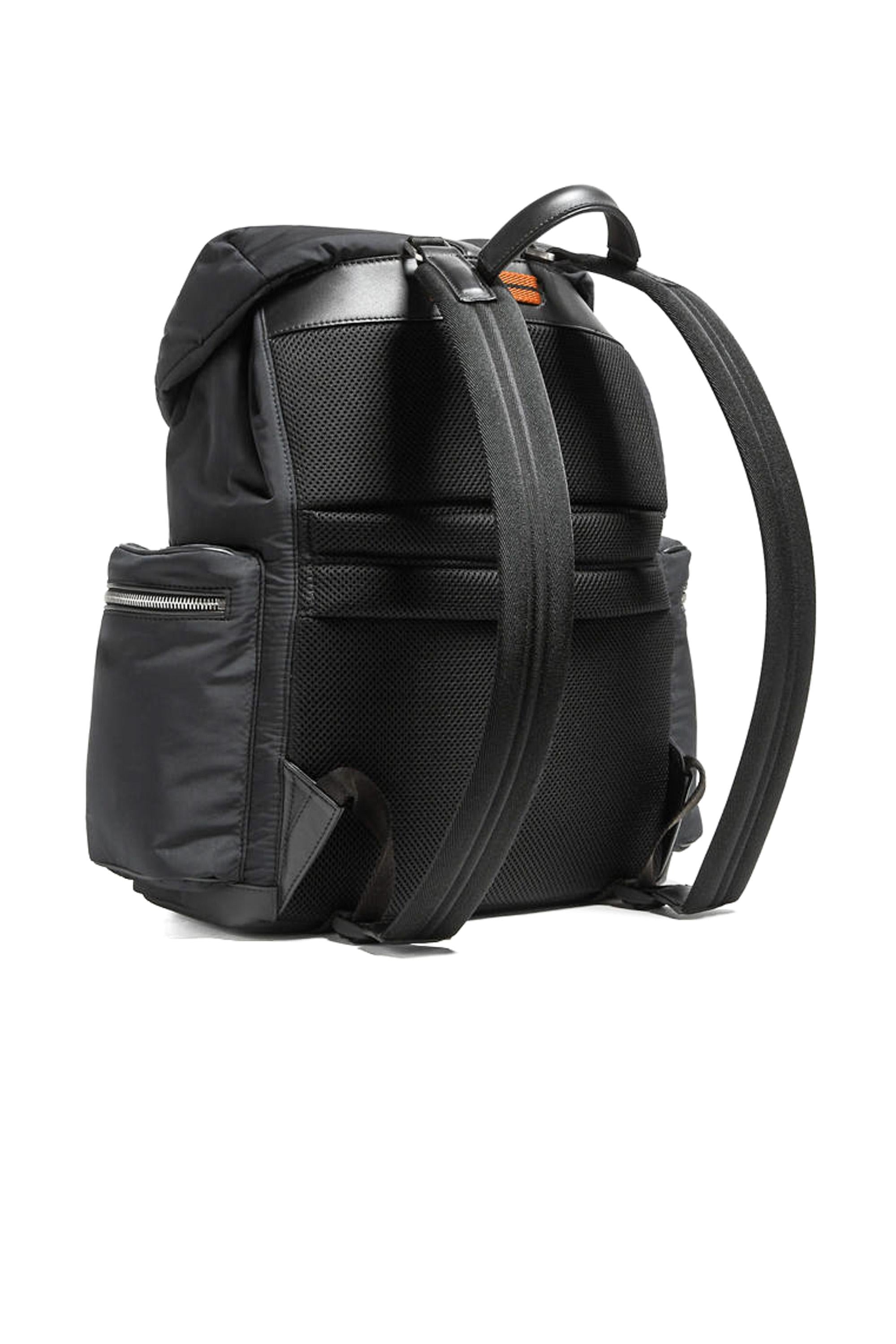 Zaino in nylon e pelle tessuta LHGRP C1899Z NER Zegna 