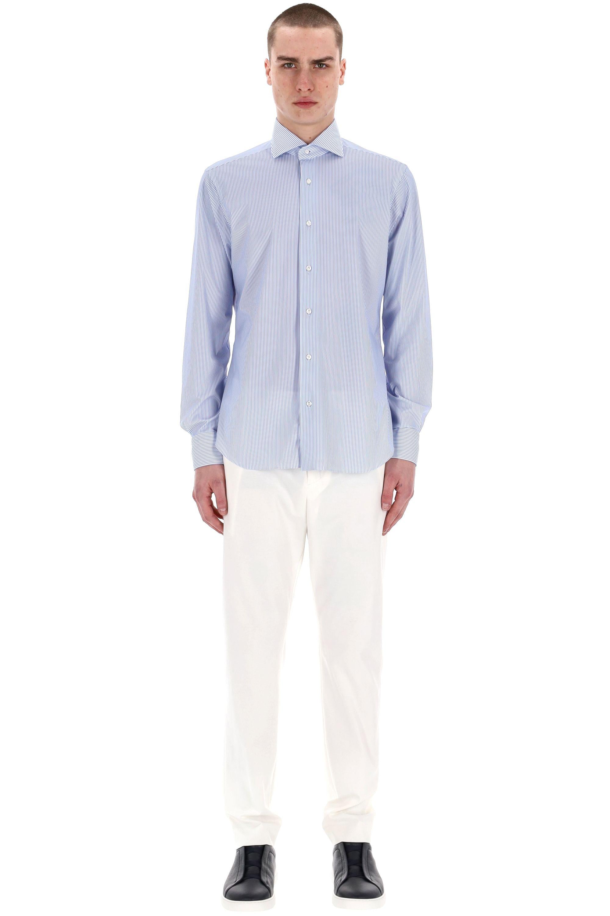 Camicia bacchettata in tessuto tecnico superlight linea Culto "La Polo" CKU13P0147008.U 0001 Barba 