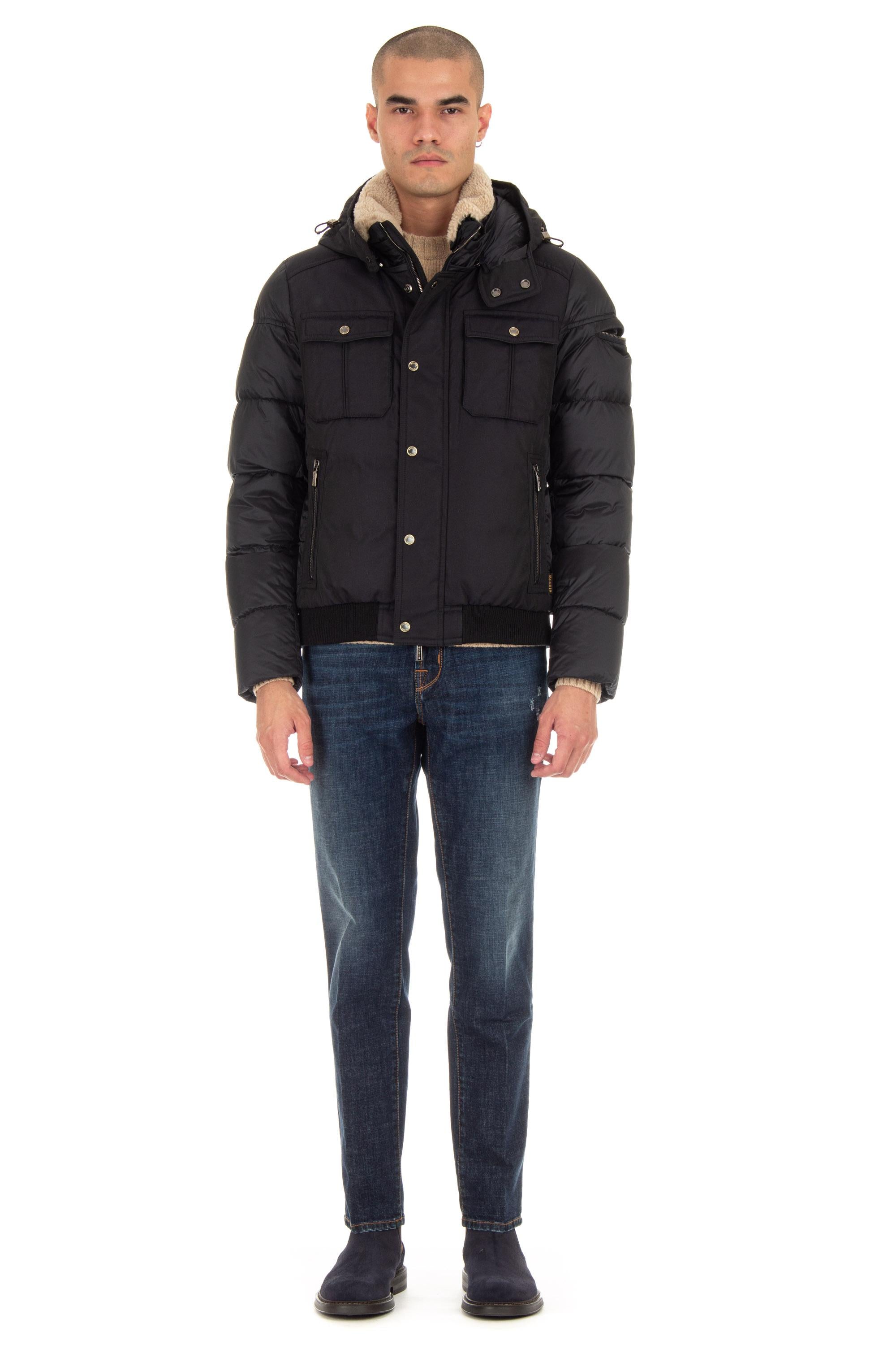 Piumino bomber con collo in montone mod. clif-wco CLIF-WCO U0498 Moorer 