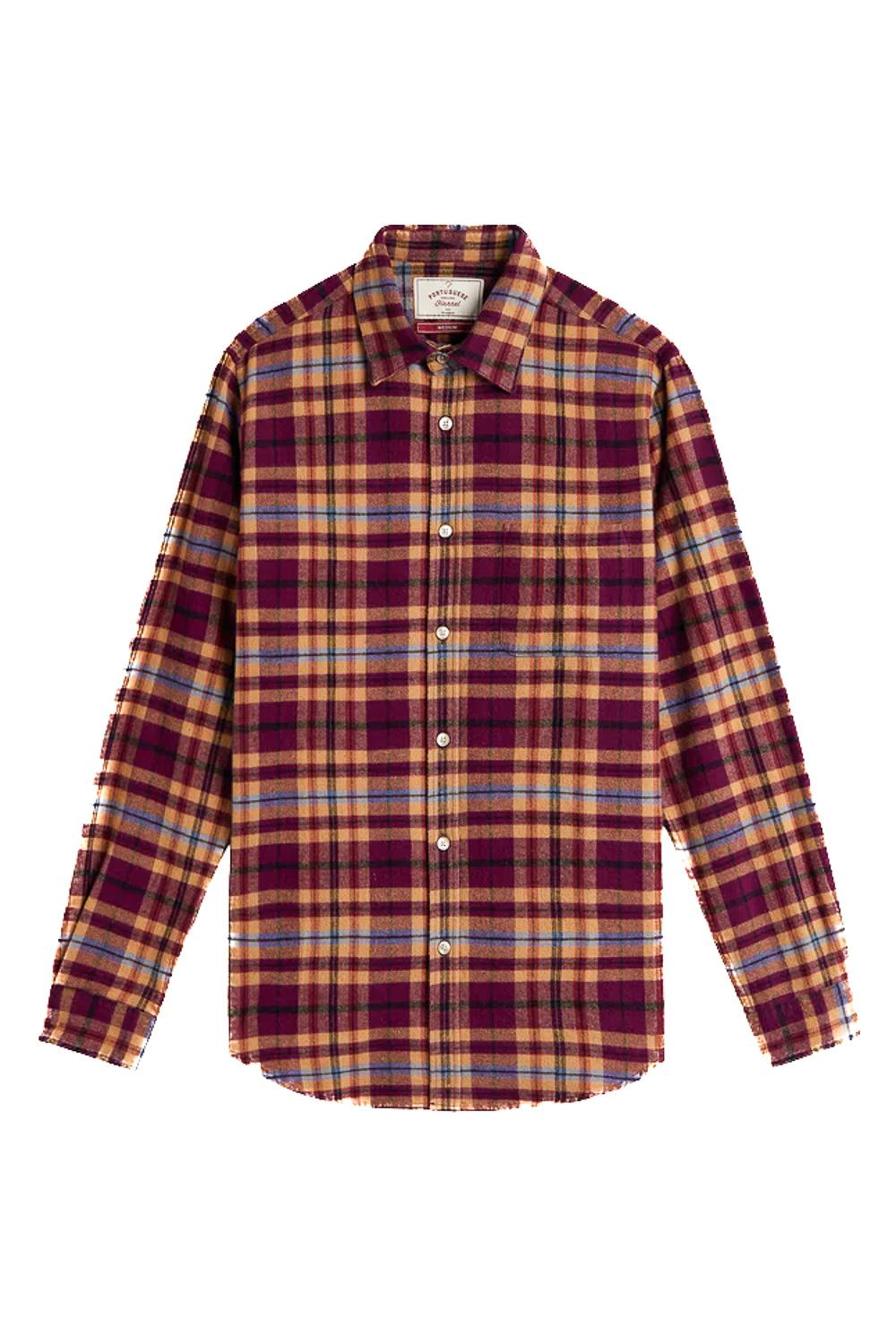 Portuguese Flannel Camicia in flanella di cotone modello Ruiva 067 MLTCLR 