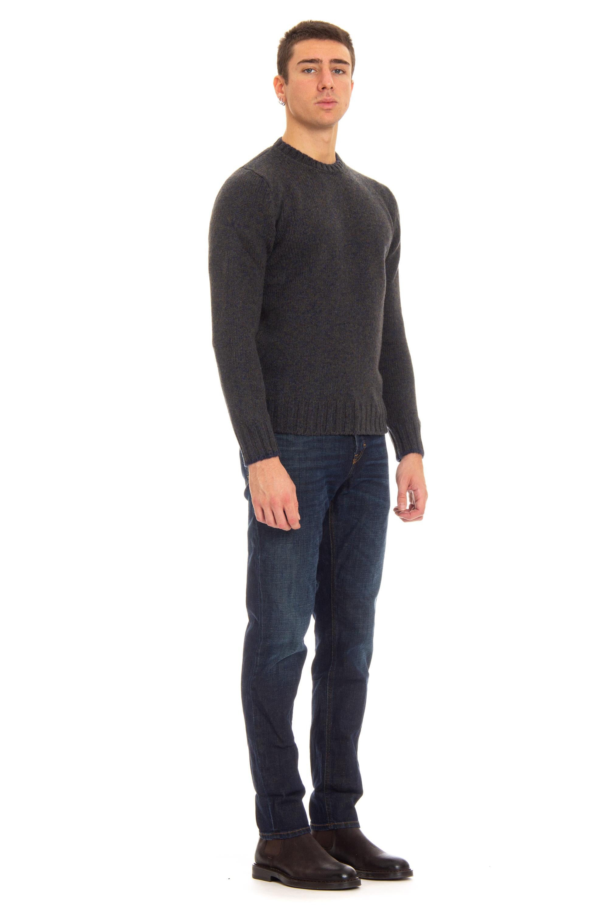 Maglia girocollo in lana vergine mouline' 10182 2570_N9 752 Gran Sasso 