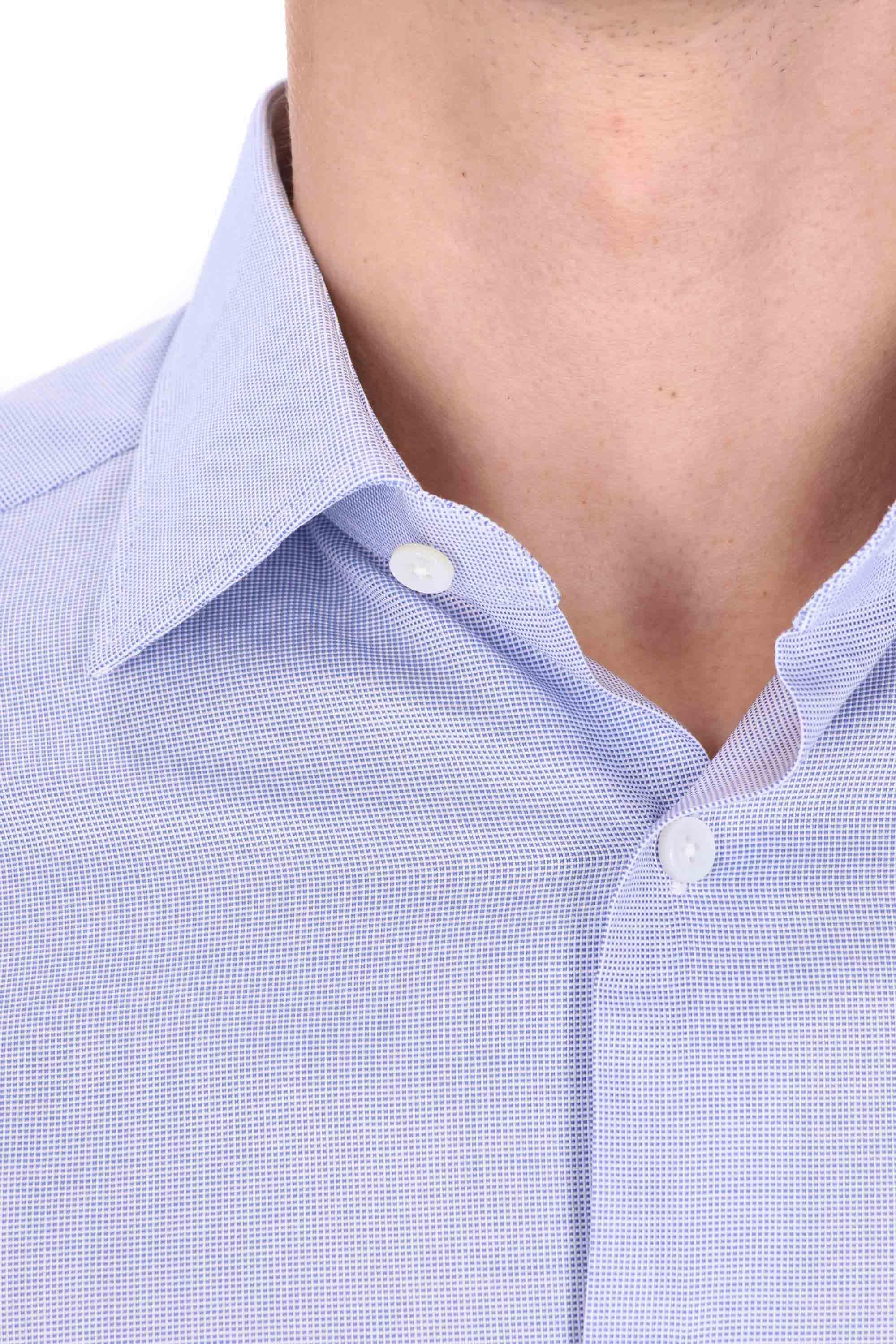 Zegna Camicia micro disegno in cotone Trofeo 201622A2-9MS0JI 432 