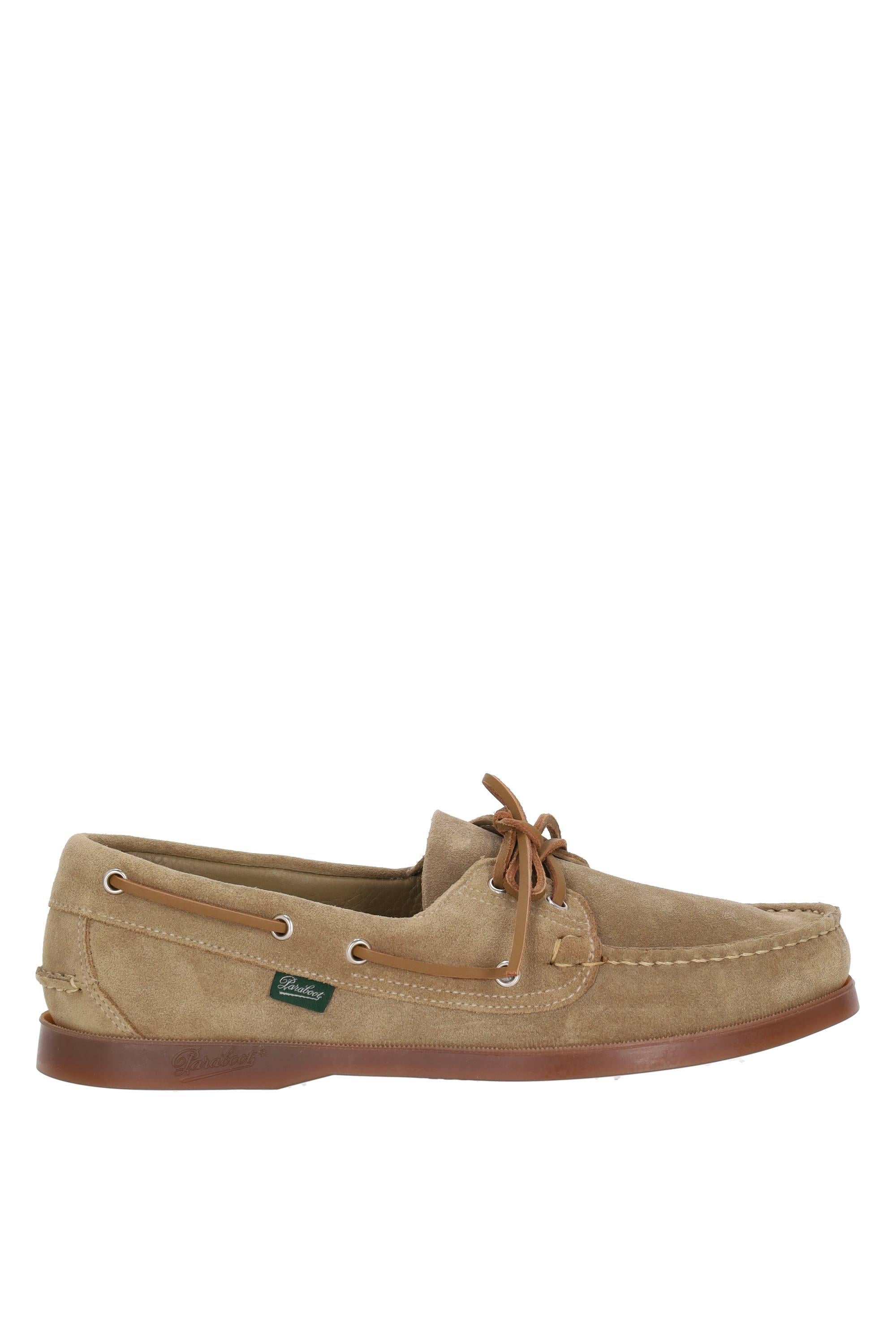 Paraboot Mocassino da barca in camoscio modello Barth 780547 MIEL-VEL SAND 