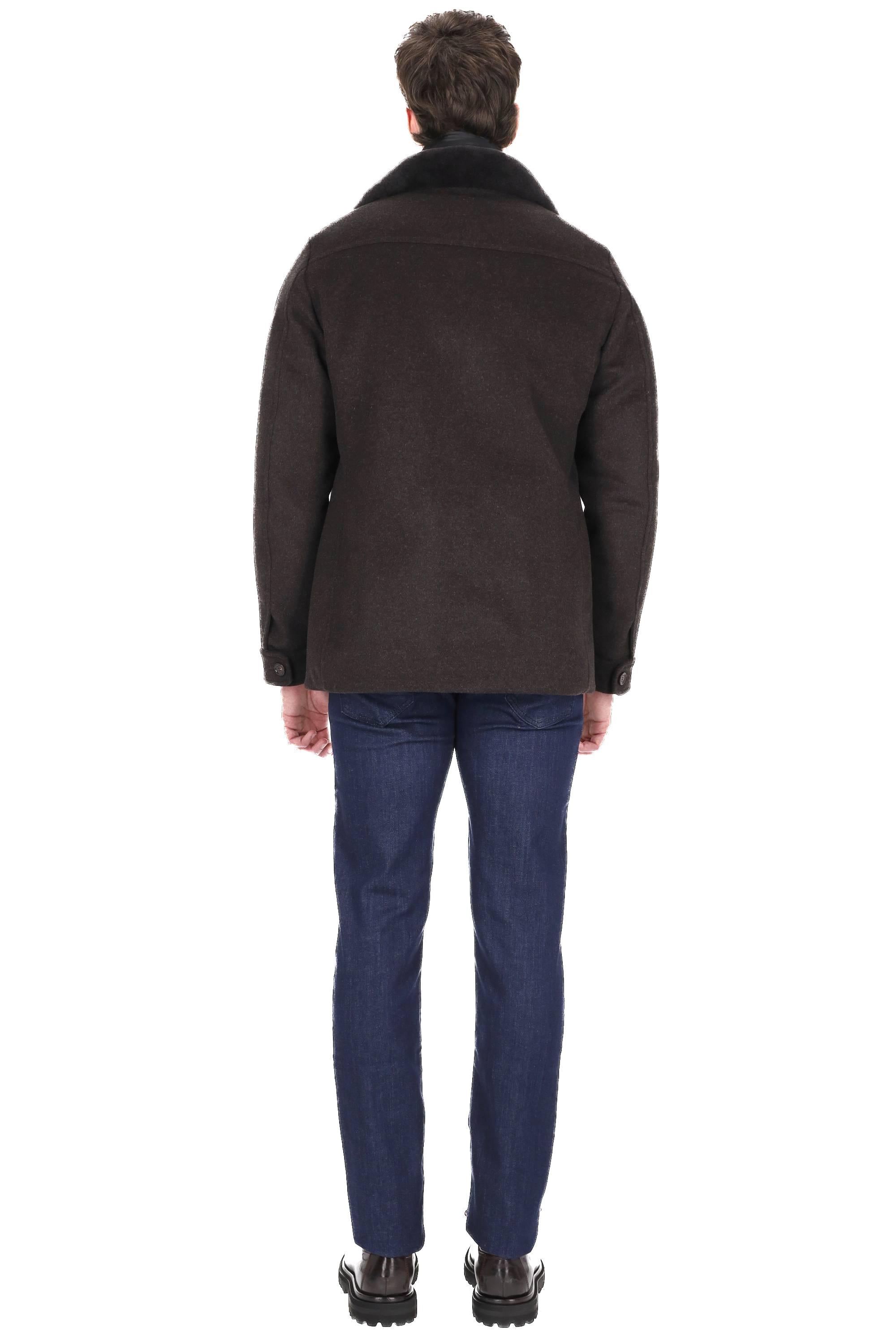 Moorer Giubbotto in lana-cashmere con collo in montone modello Teodor-Le TEODOR-LE U0202 