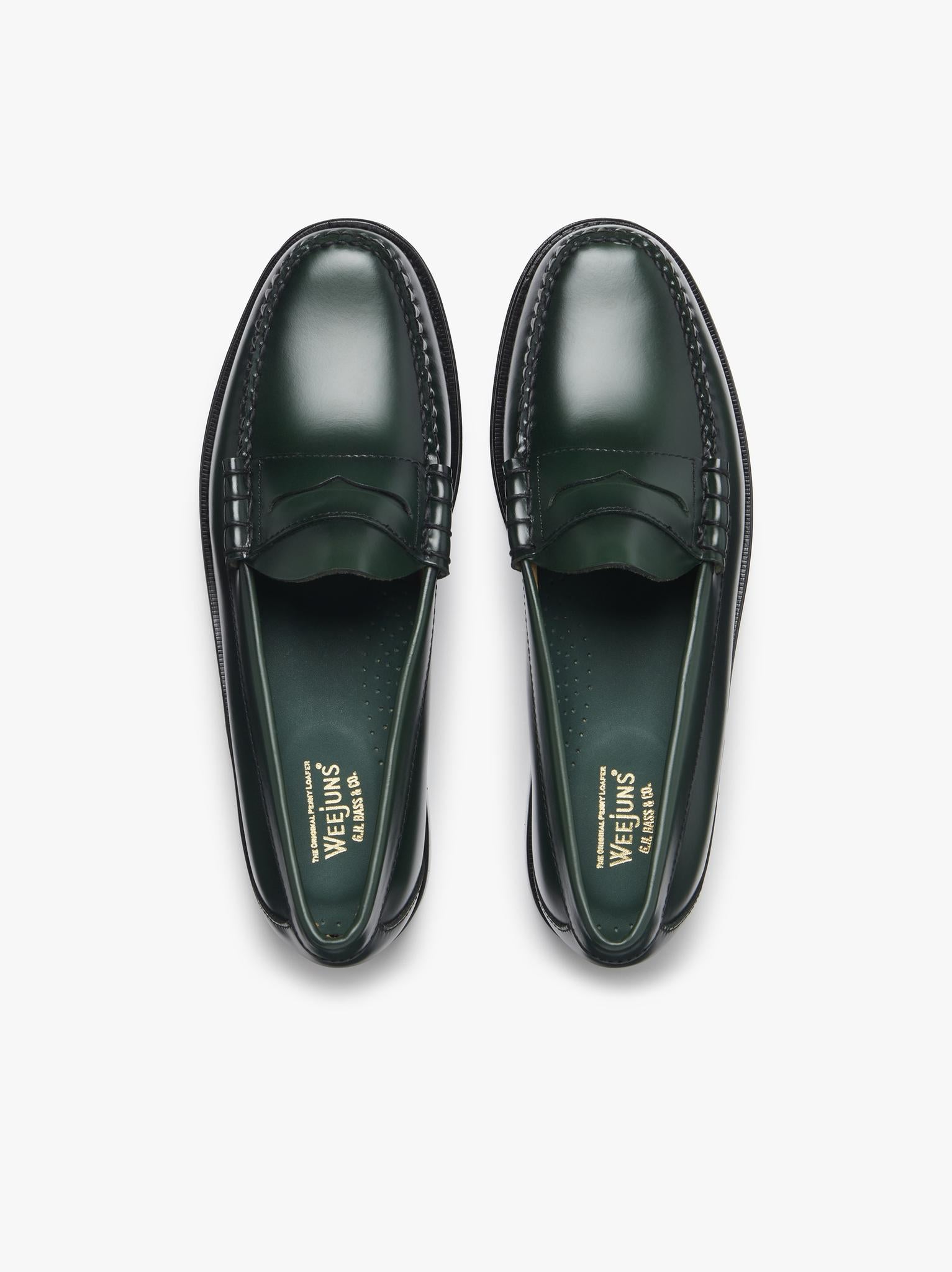 G.H.BASS&CO Weejuns Larson penny loafers colore verde BA11010H-2 0DG 