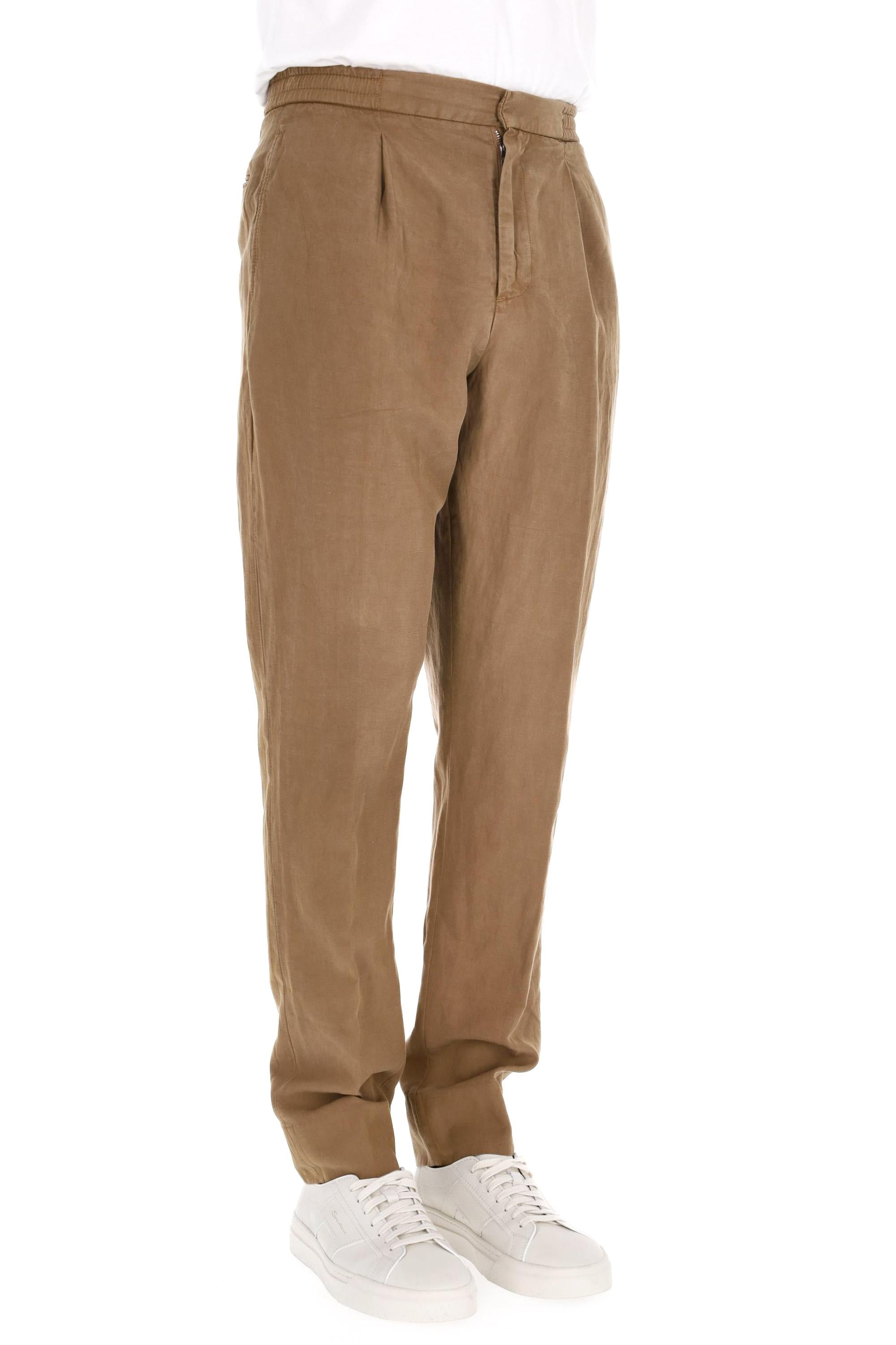 Officine Générale Pantalone in tessuto flluido lyocell-cotone mod. Drew MTLG452 CIGAR 