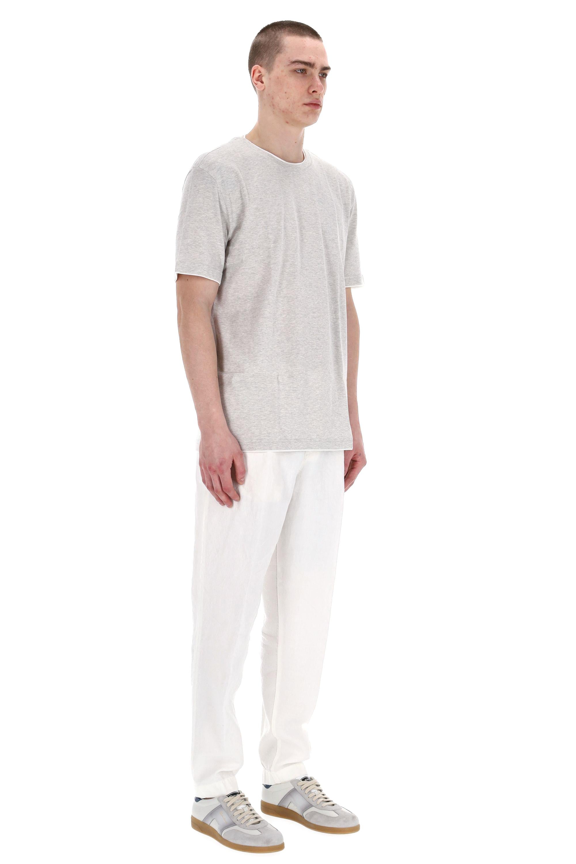 T-shirt in cotone con doppi profili X75TSHH04/2 13-01 Eleventy 
