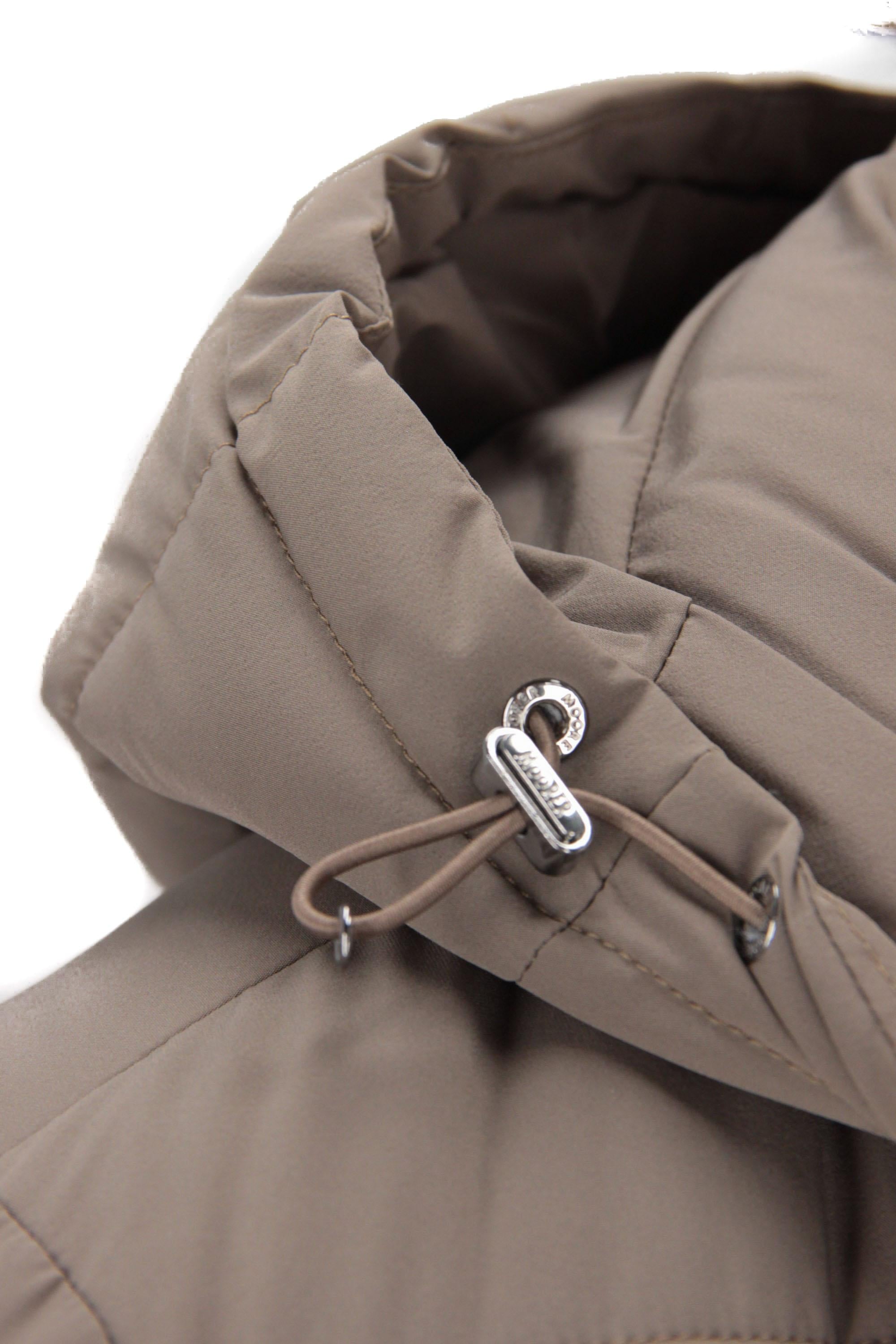 Moorer Piumino doppiopetto in nylon bi-stretch mod. Florio-Kn FLORIO-KN2 NUT 