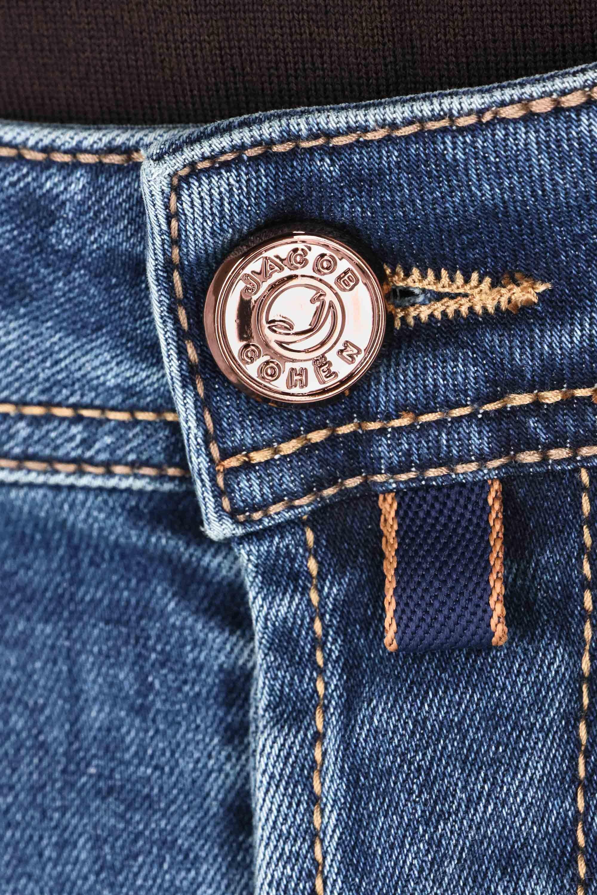 Jacob Cohen Jeans in cotone comfort etichetta pelle marrone JUM_QE006-032-S3624 200D 