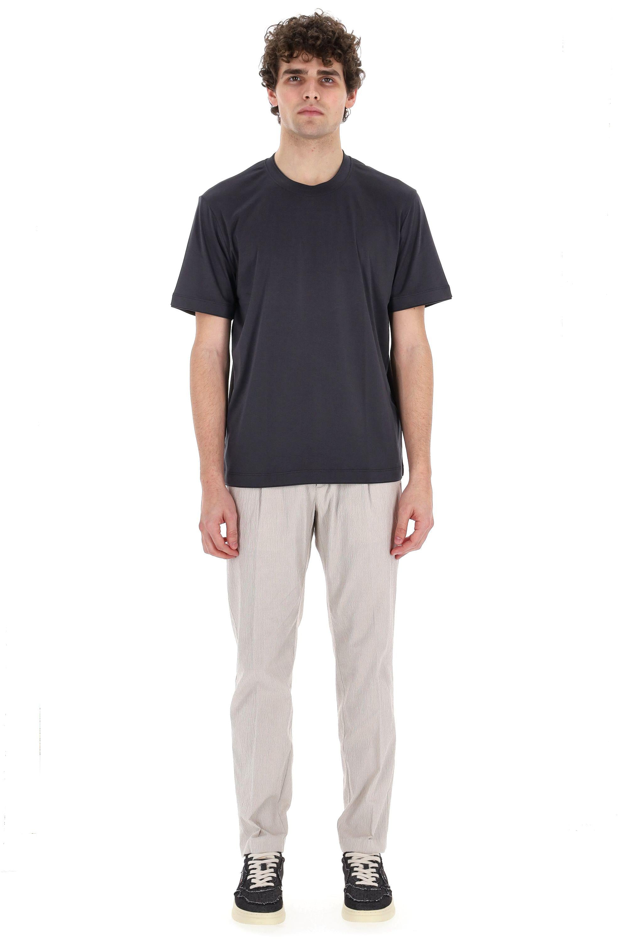 T-shirt in modal e cotone con doppi profili tono su tono K75TSHK19/2 22 Eleventy 
