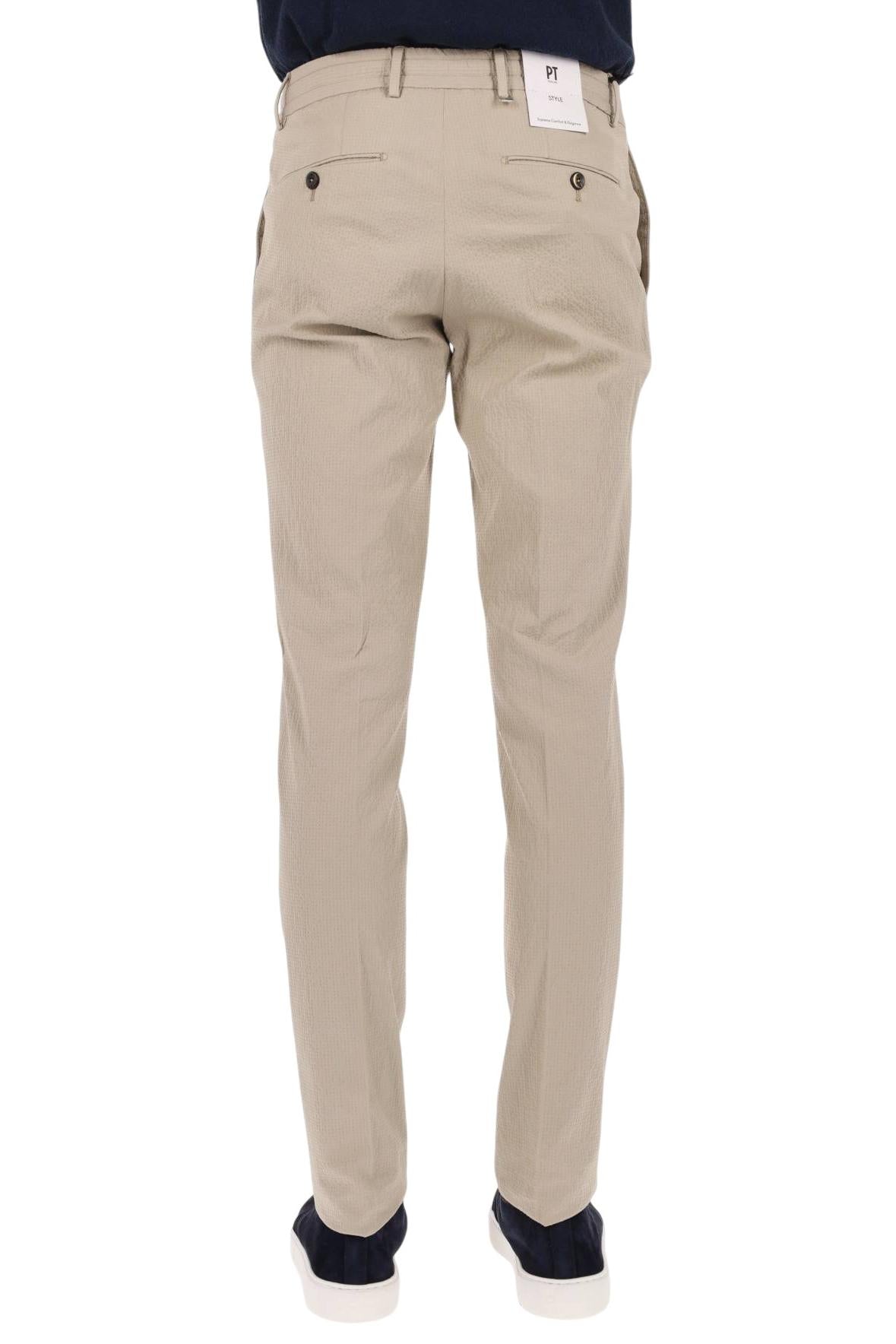 PT Torino Pantalone seersucker in cotone comfort Sim fit jogger COVSJGZ20CL1 SU01 0040 