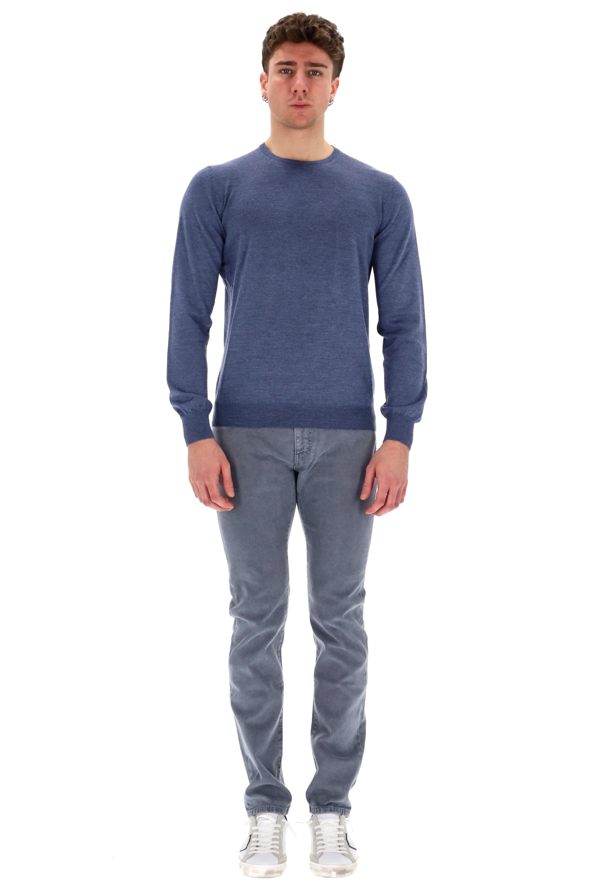 Maglia girocollo in lana-cashmere in finezza 14999 57167 576 Barba 