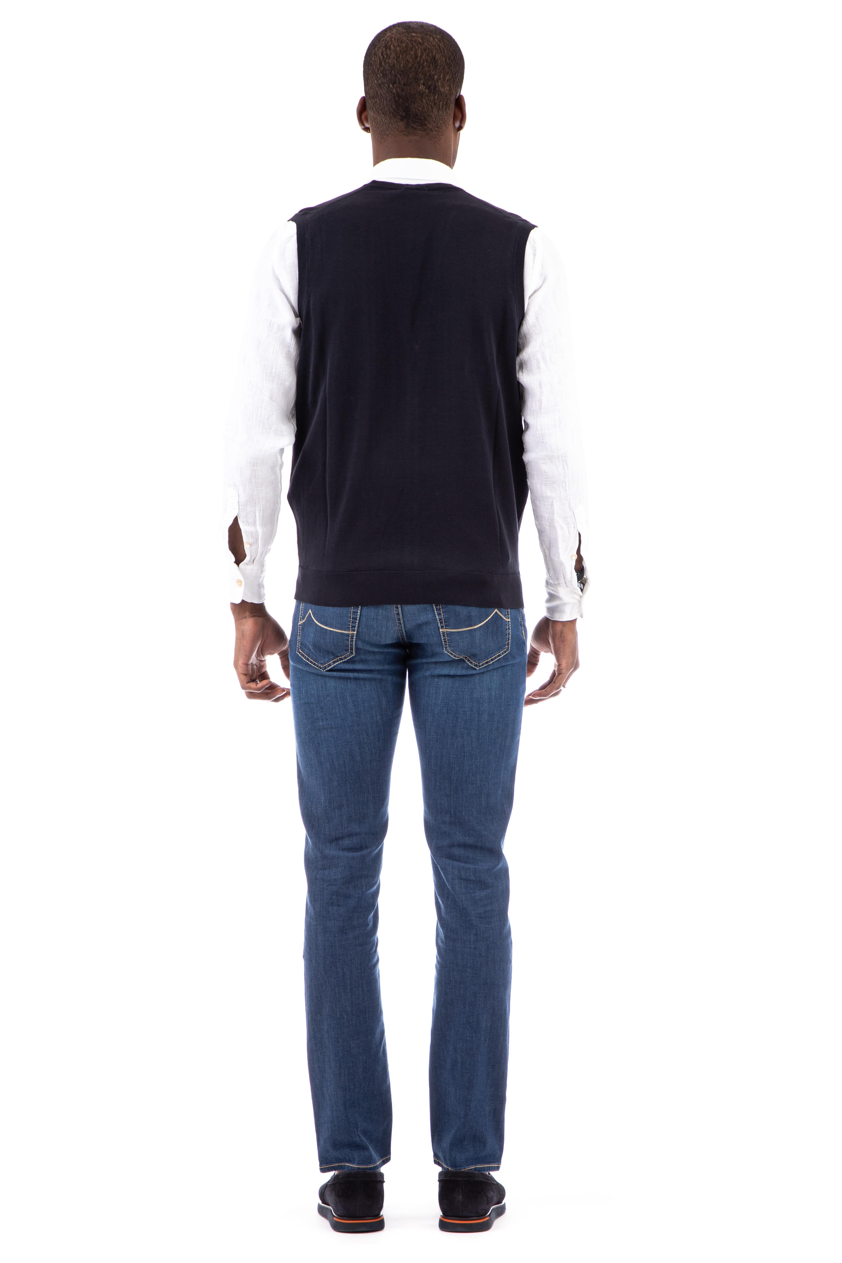 Drumohr Gilet in cotone con bottoni D0GN108 795 