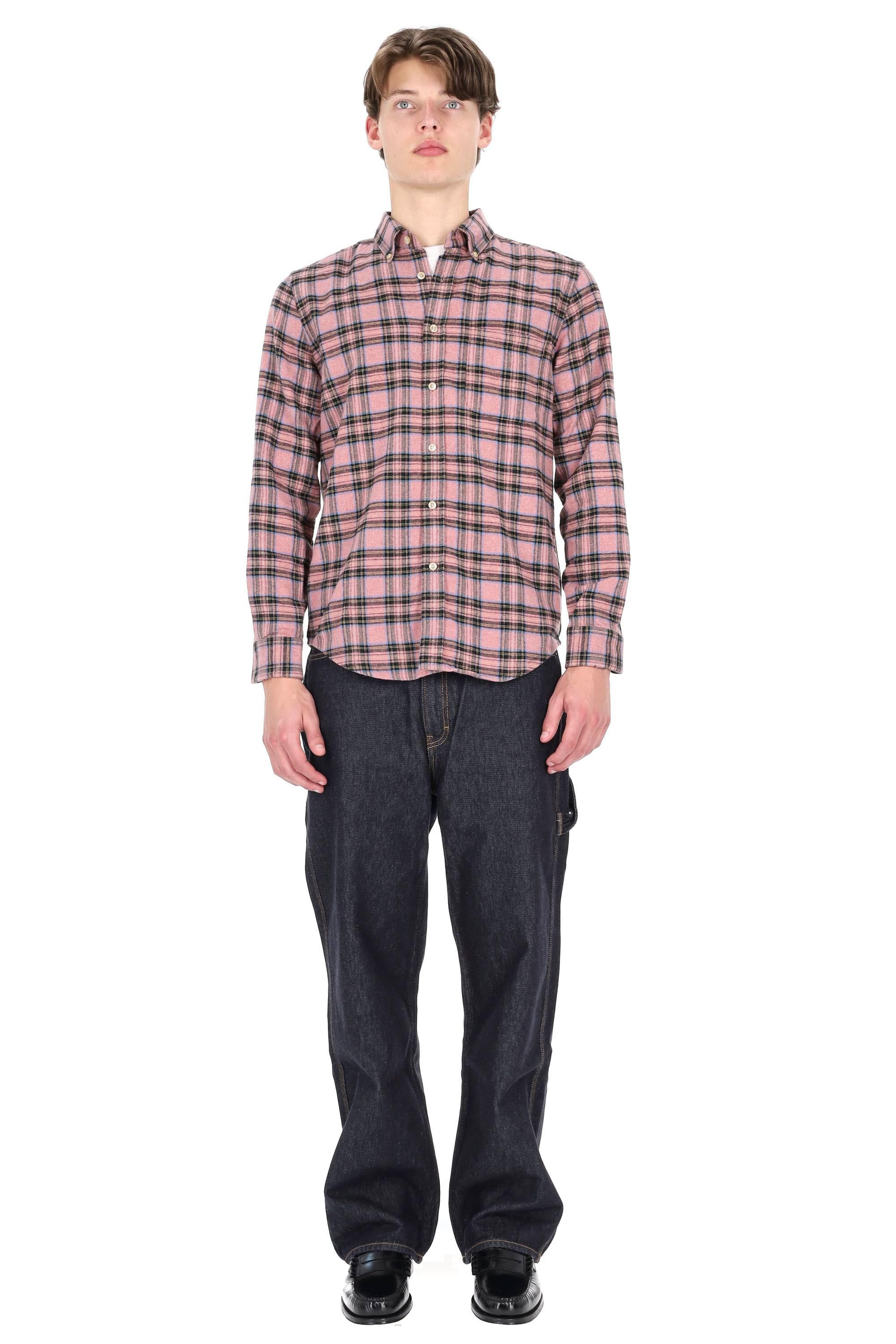 Portuguese Flannel Camicia in flanella di cotone modello Cais 020 MLTCLR 