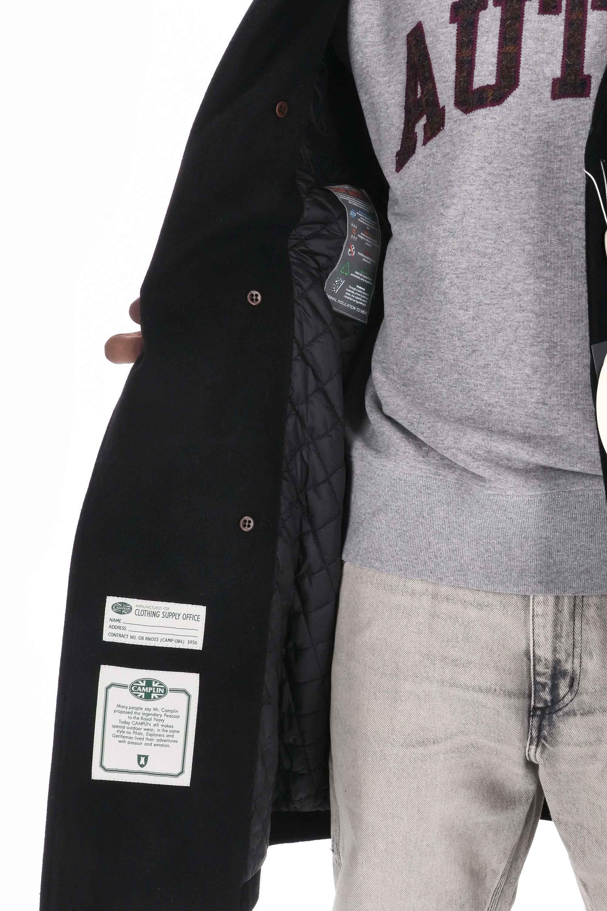 Camplin Peacoat lungo in lana modello Command COMMAND-F TB 