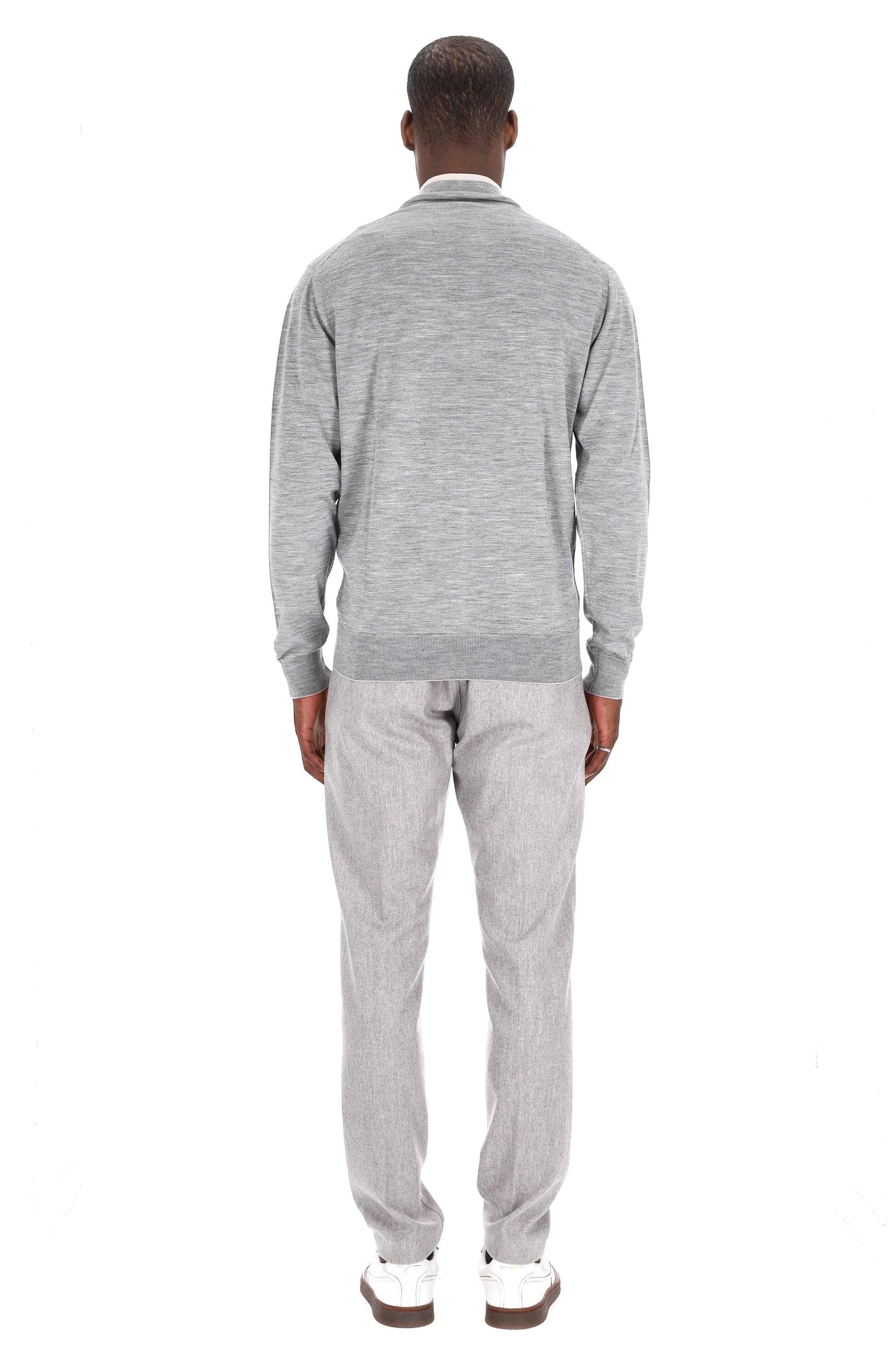 Maglia full zip in lana-seta J76MAGJ74 MAG0J041 13-02 Eleventy 