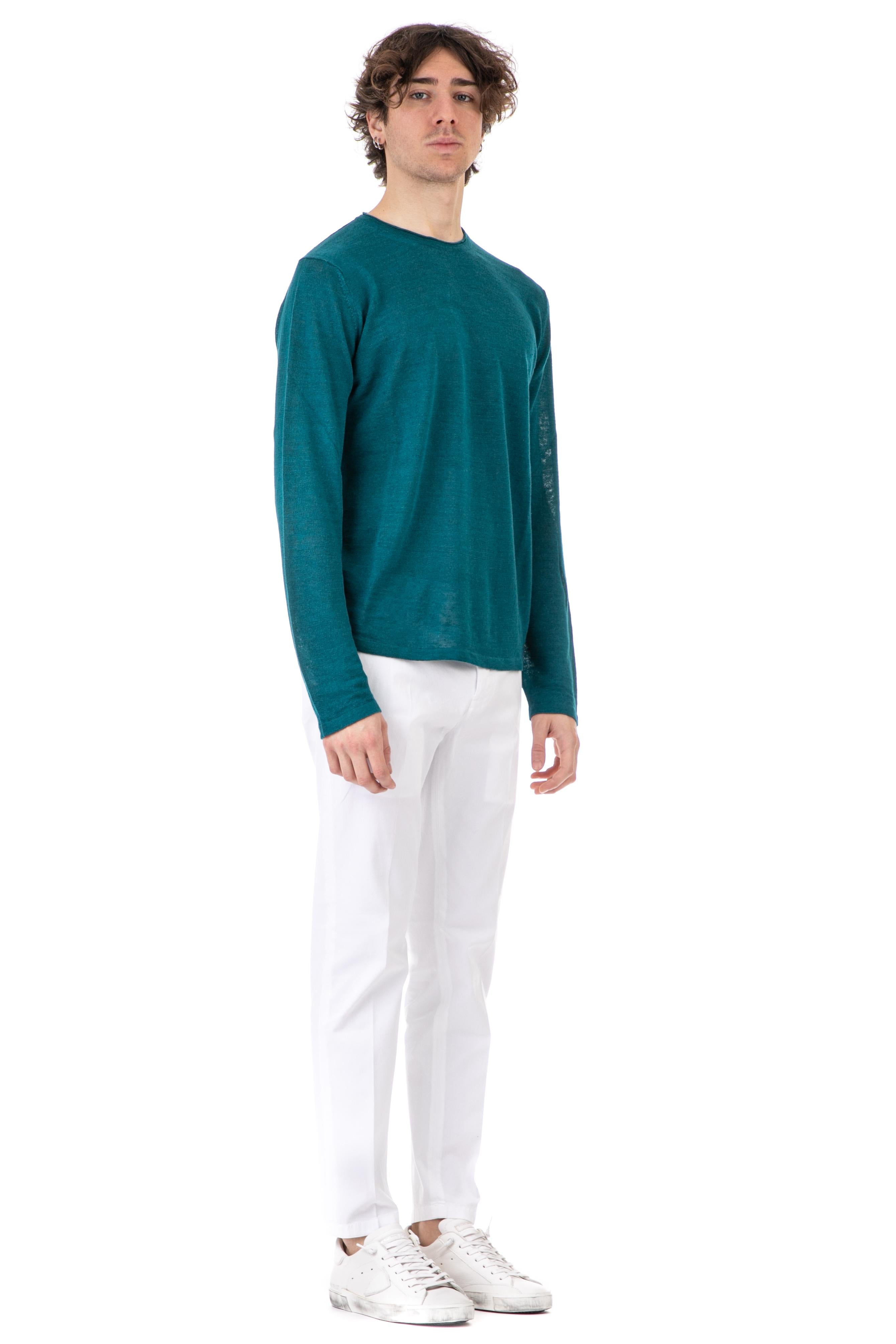 Maglia girocollo in lino RN20001 28 Roberto Collina 