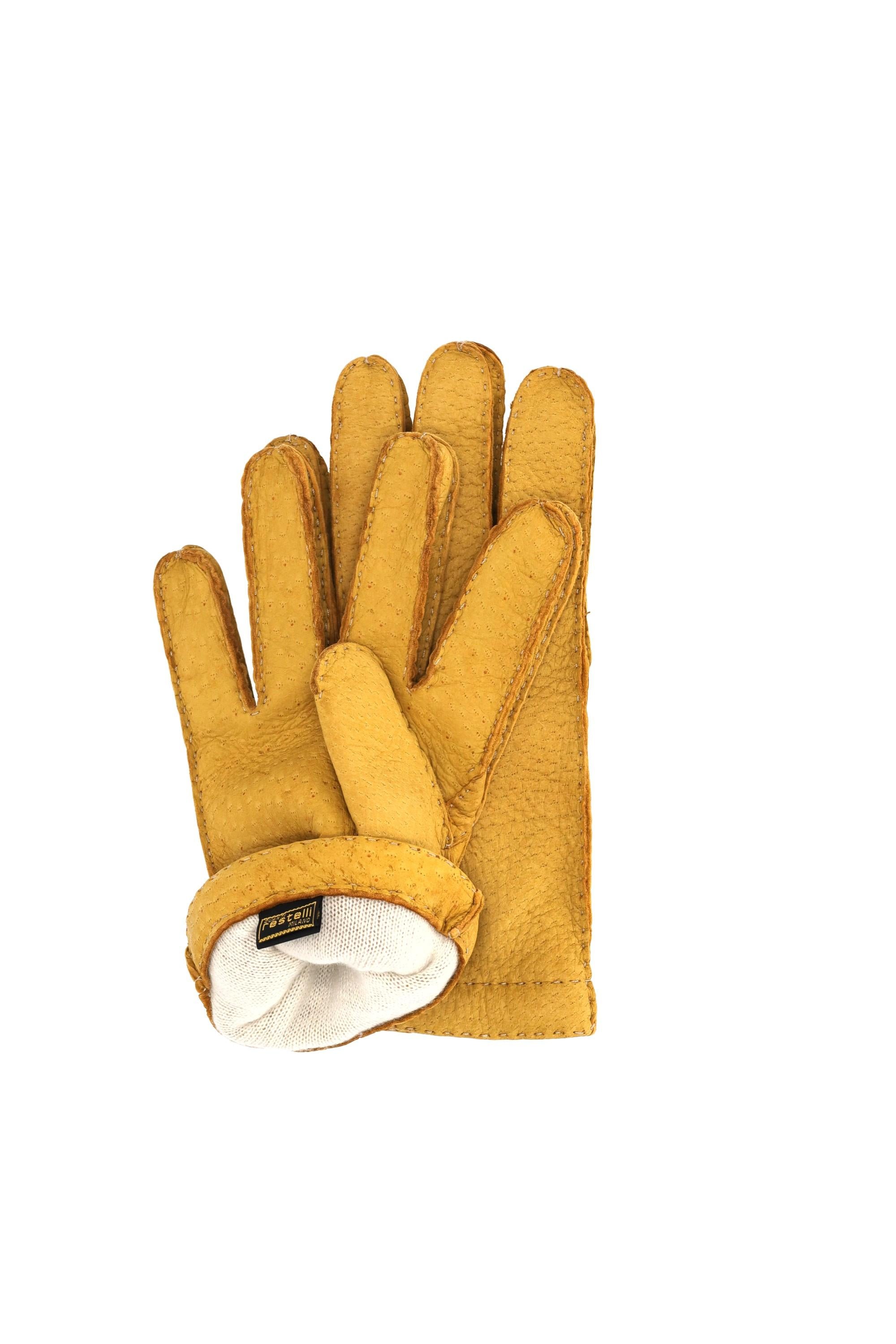 Guanto in pecari con fodera in cashmere 42F/3 820 Restelli 