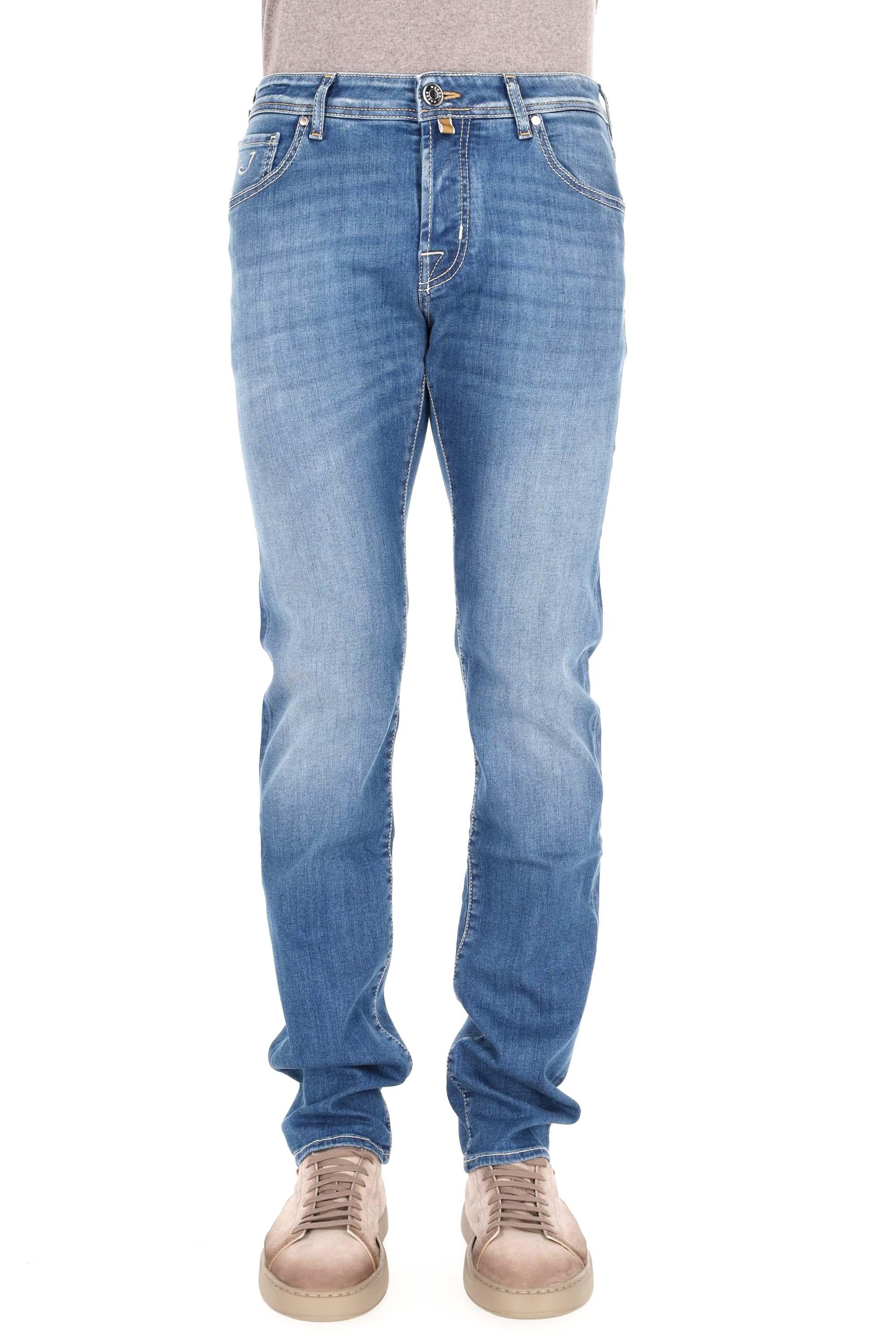 Jacob Cohen Jeans in cotone comfort etichetta cavallino beige Nick fit JUX_QX006 N34 S3623 NICK 300D 