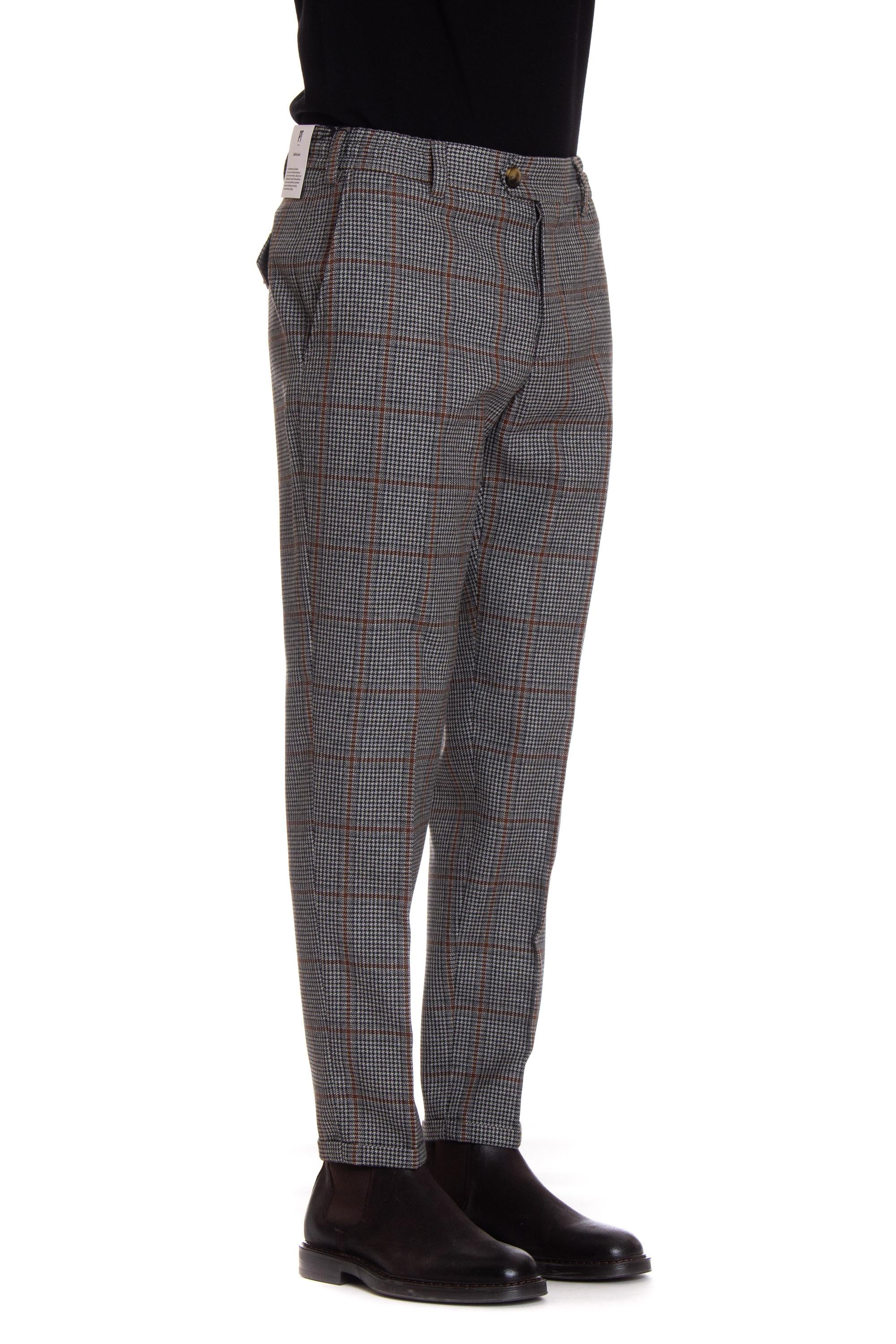 Pantalone check in lana Rebel fit RFRBB30REW MR54 0150 PT Torino 