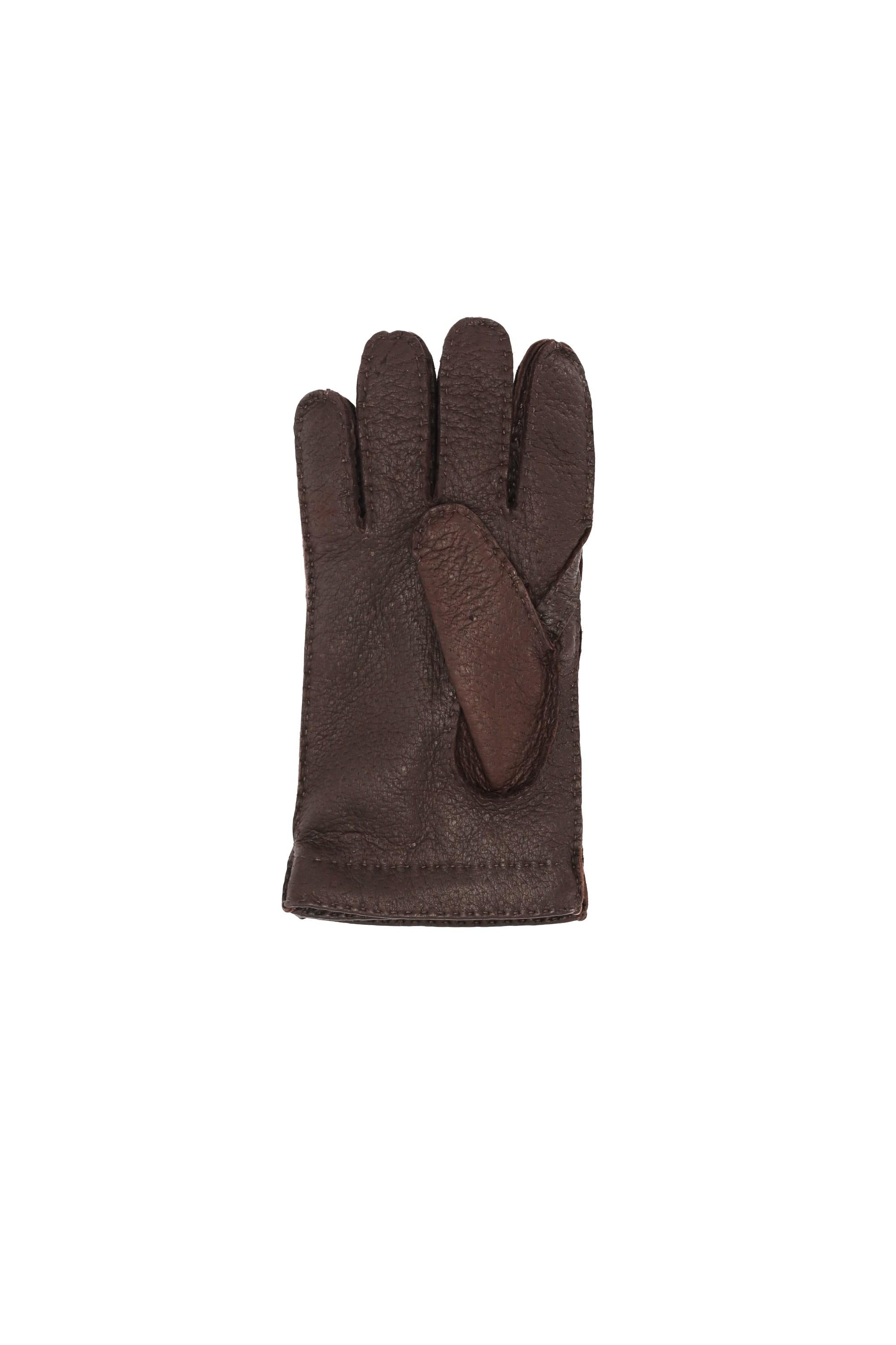 Guanto in pecari con fodera in cashmere 42F/2 805 Restelli 