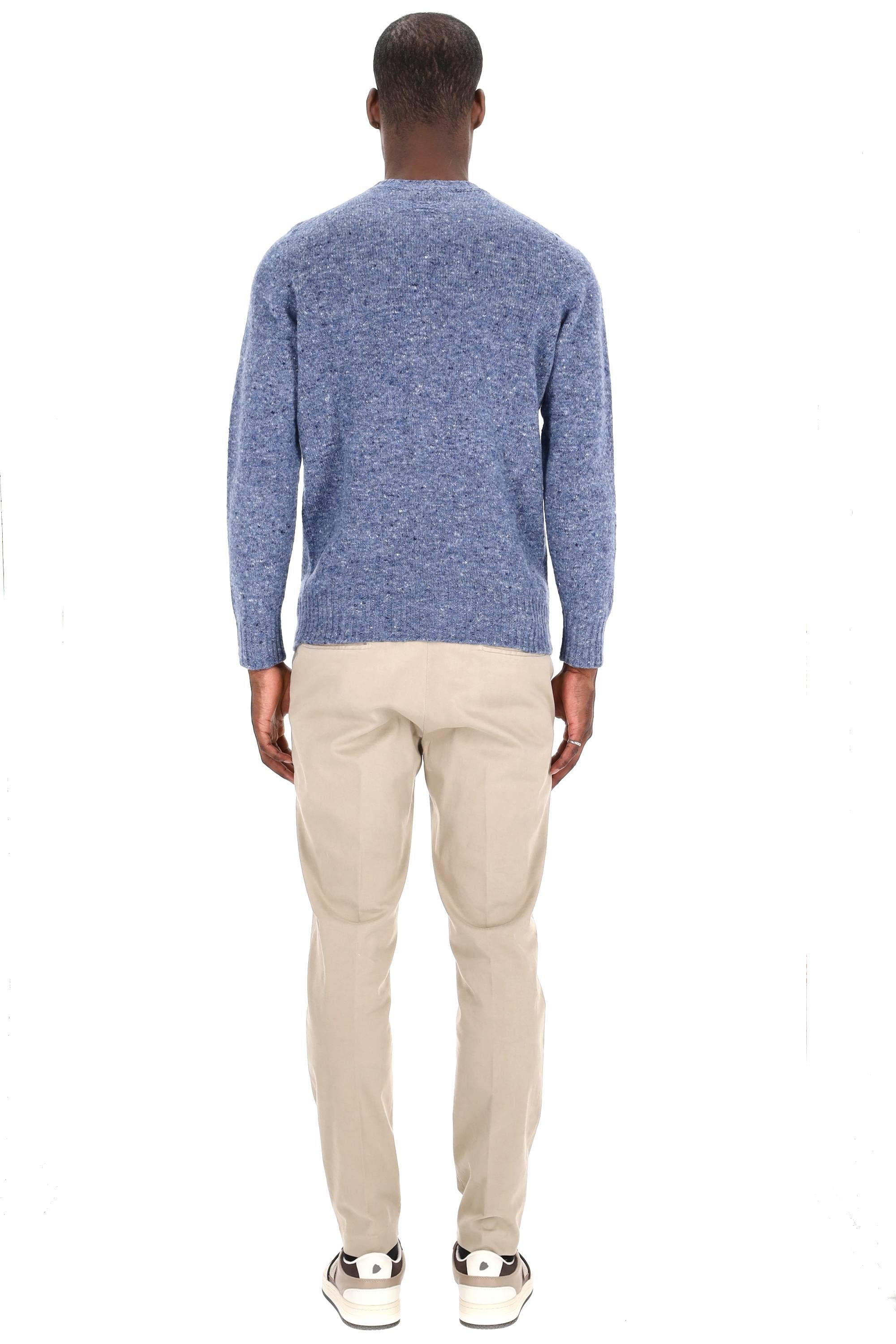 Drumohr Maglia girocollo in lana-cashmere sale pepe D5SH103NL 735 
